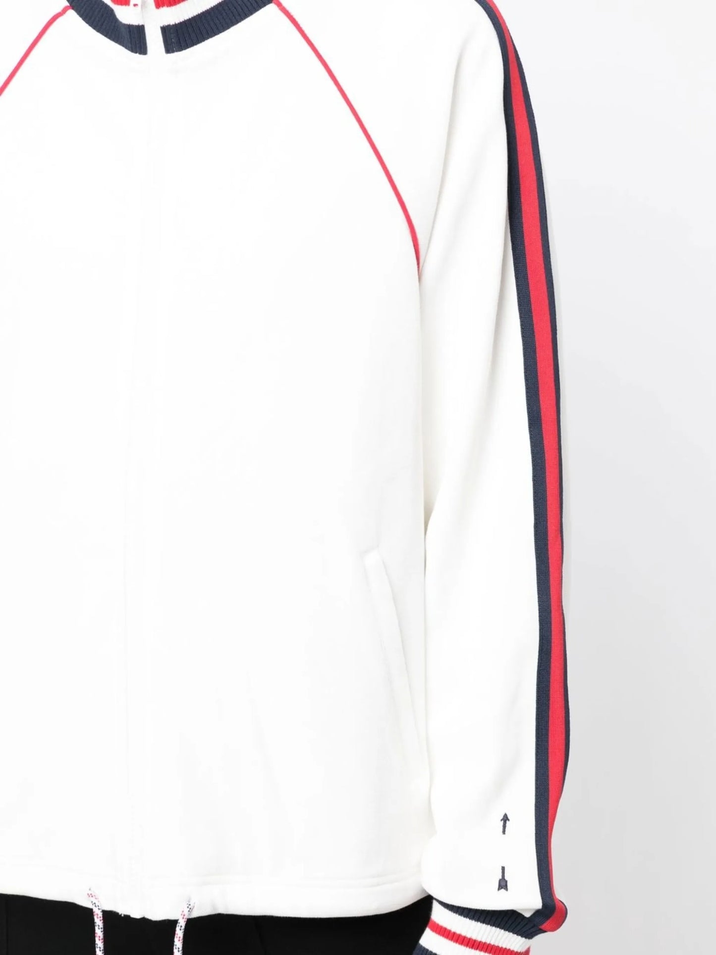 stripe-detail zipped jacket