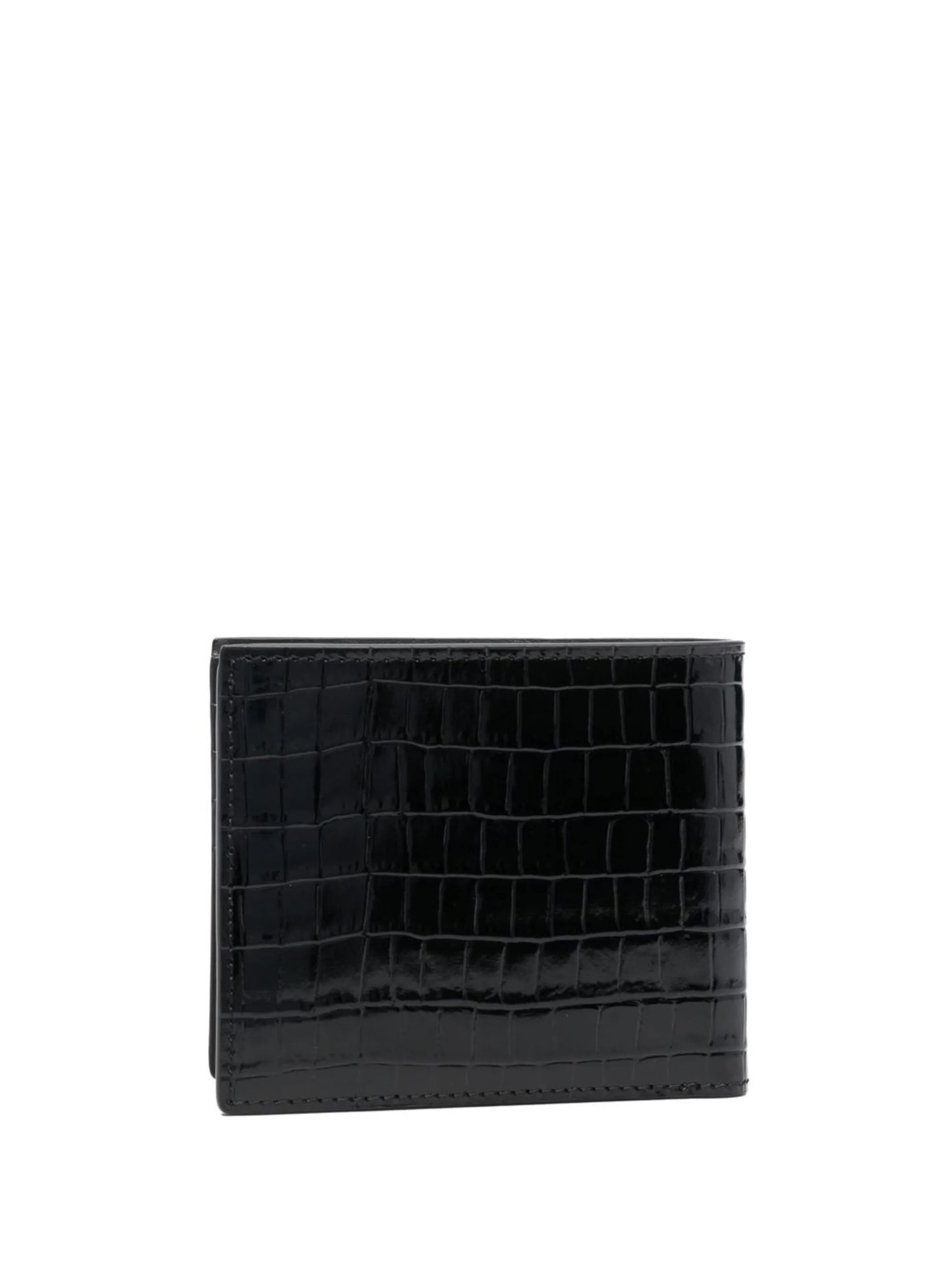 crododile-effect sheepskin wallet