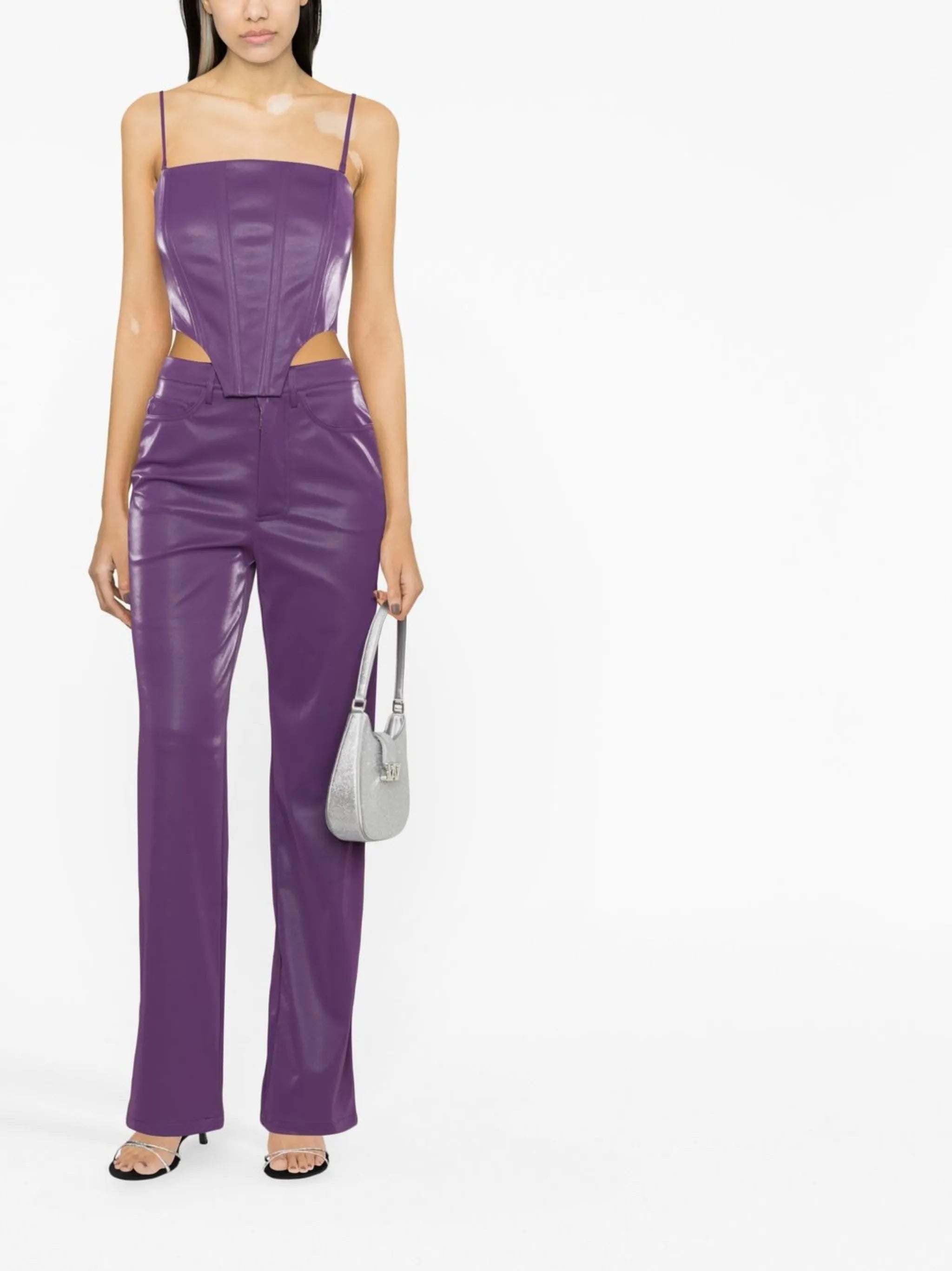 PU Strappy corset top