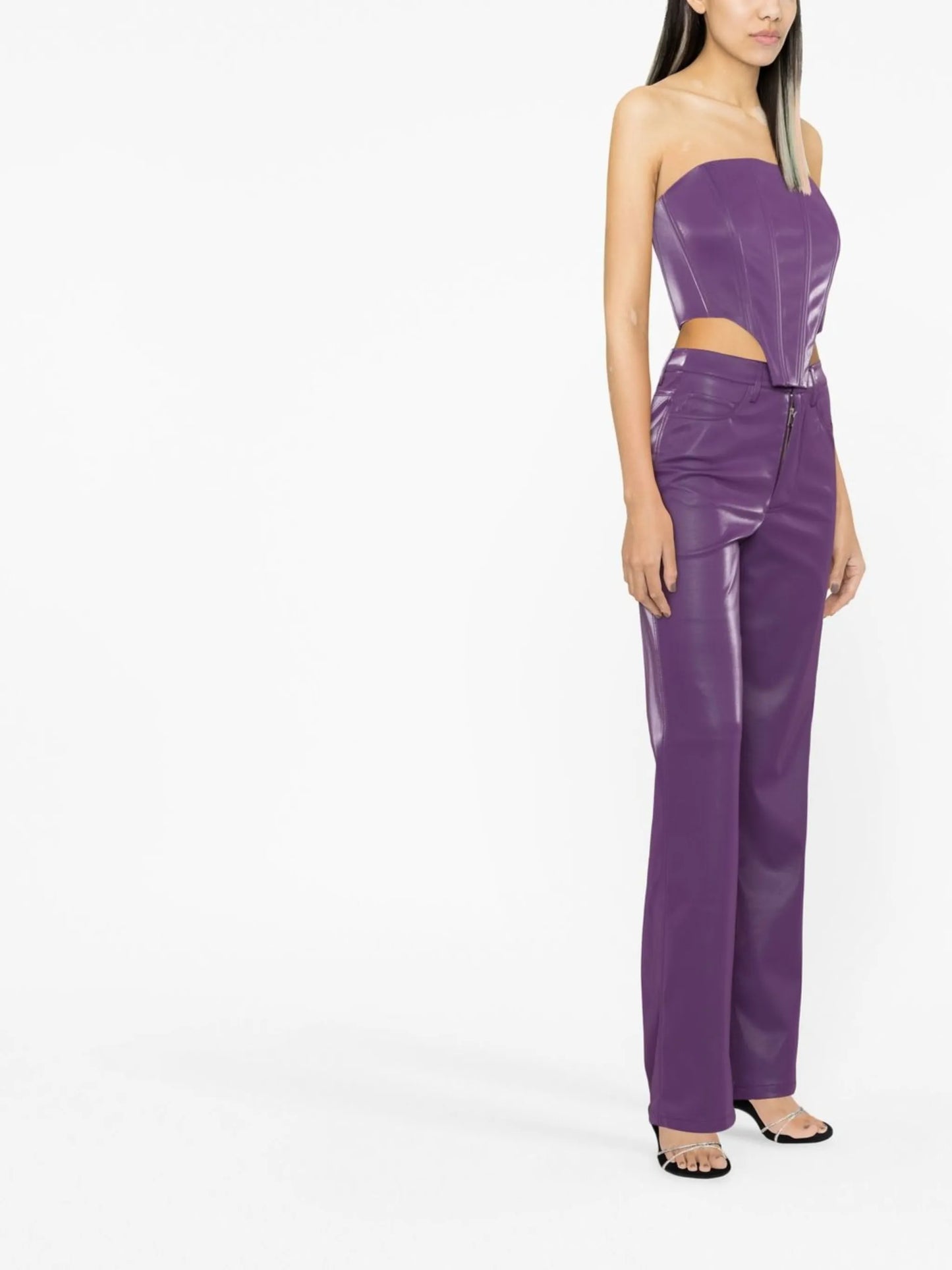 PU Strappy corset top