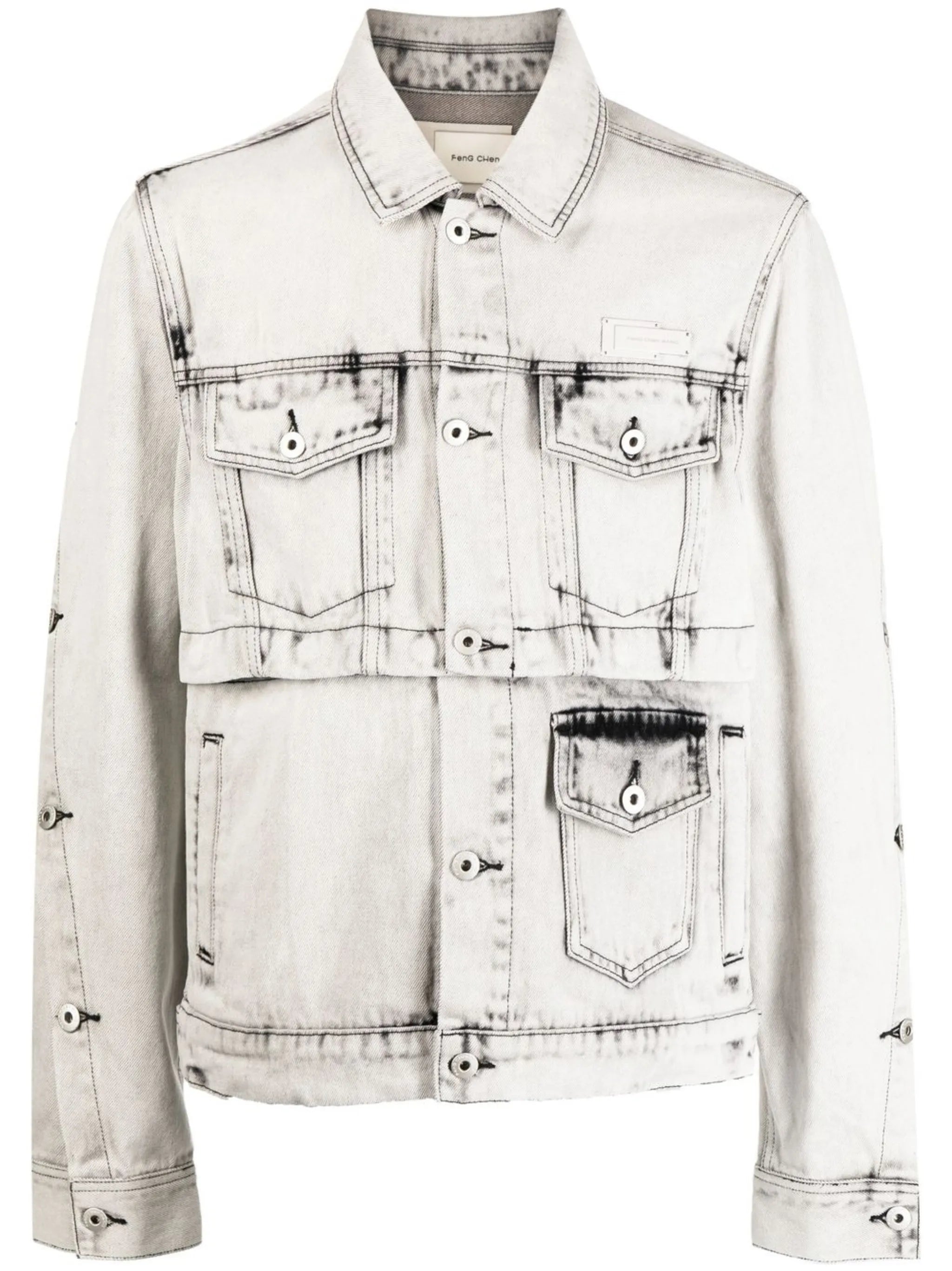 multiple-pocket detail denim jacket