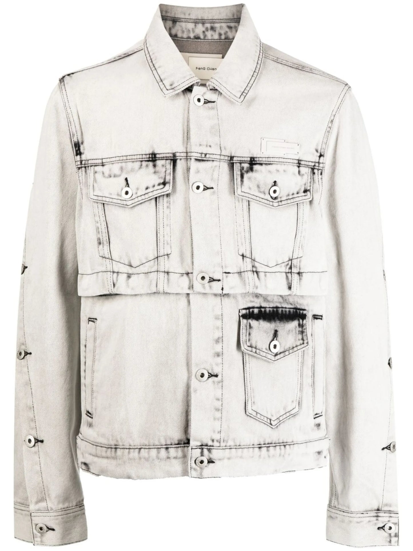 multiple-pocket detail denim jacket