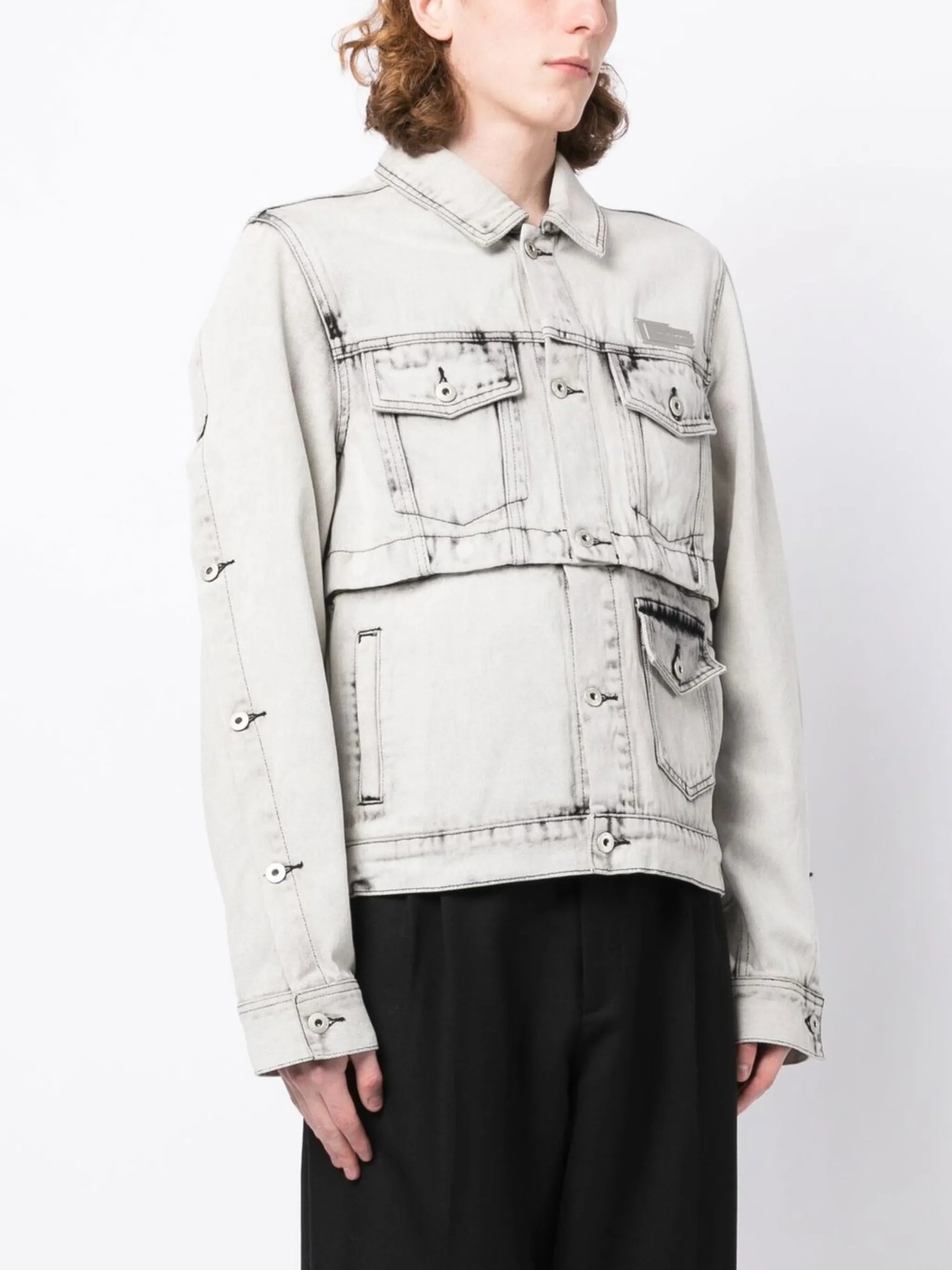 multiple-pocket detail denim jacket