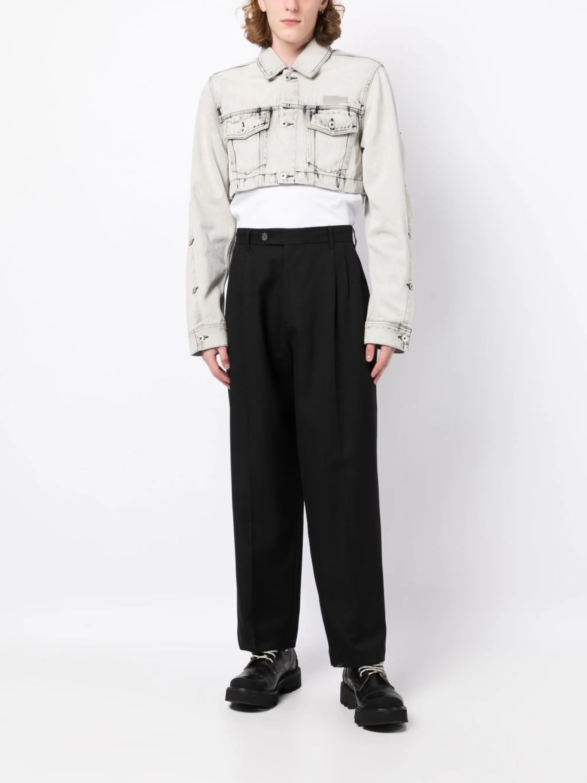 multiple-pocket detail denim jacket