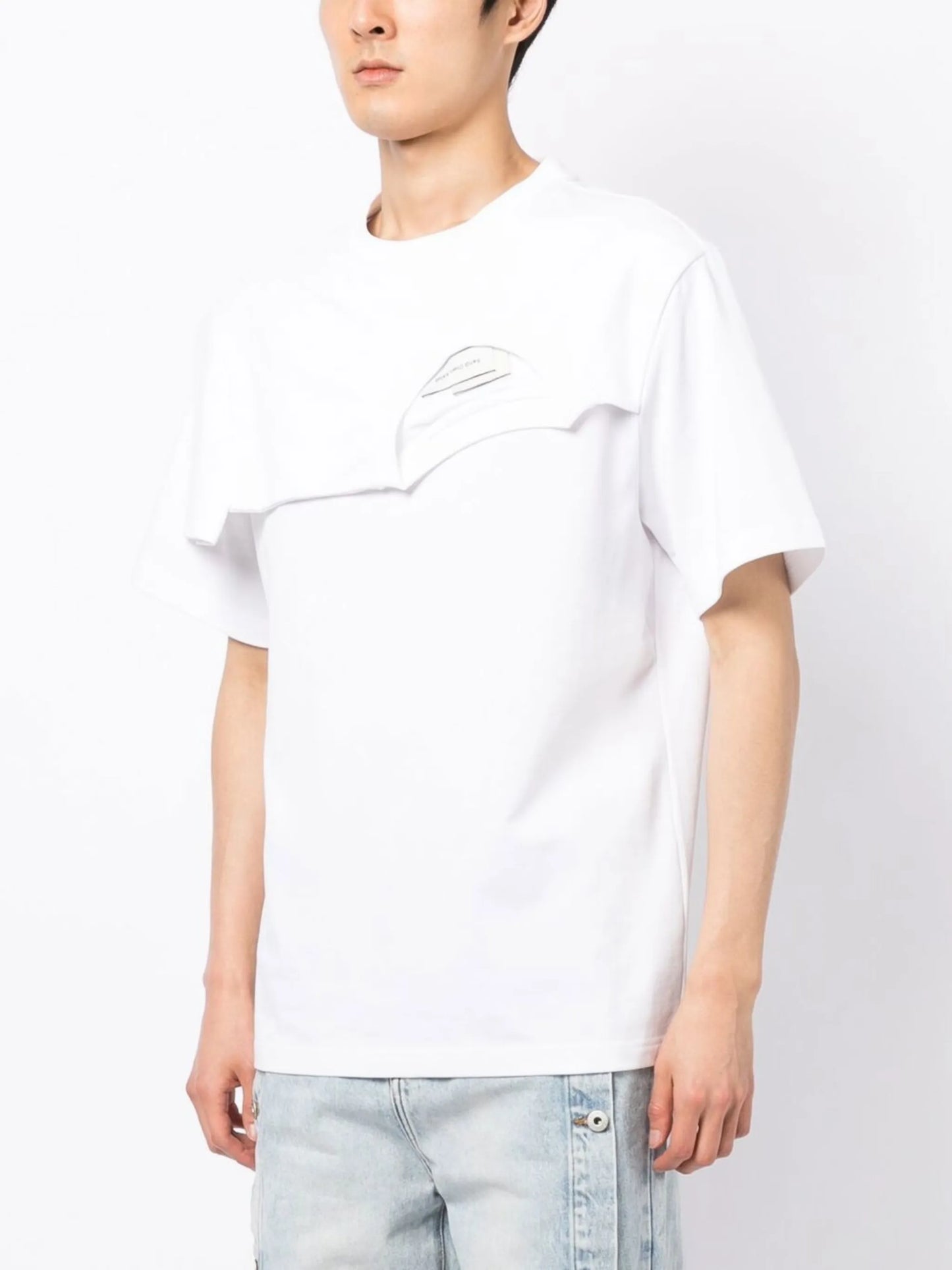 double-collar detail T-shirt