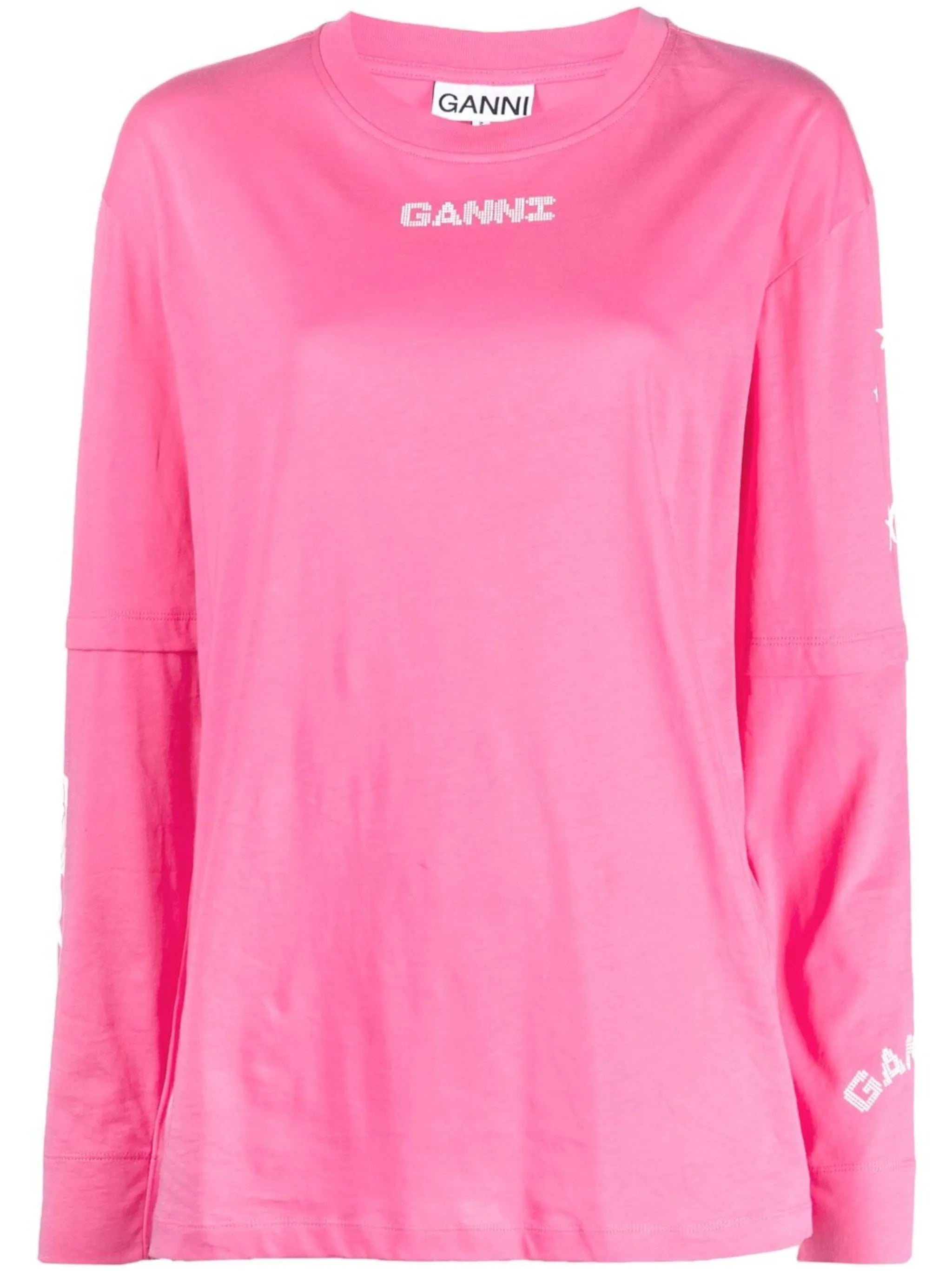 slogan-print long-sleeve T-shirt