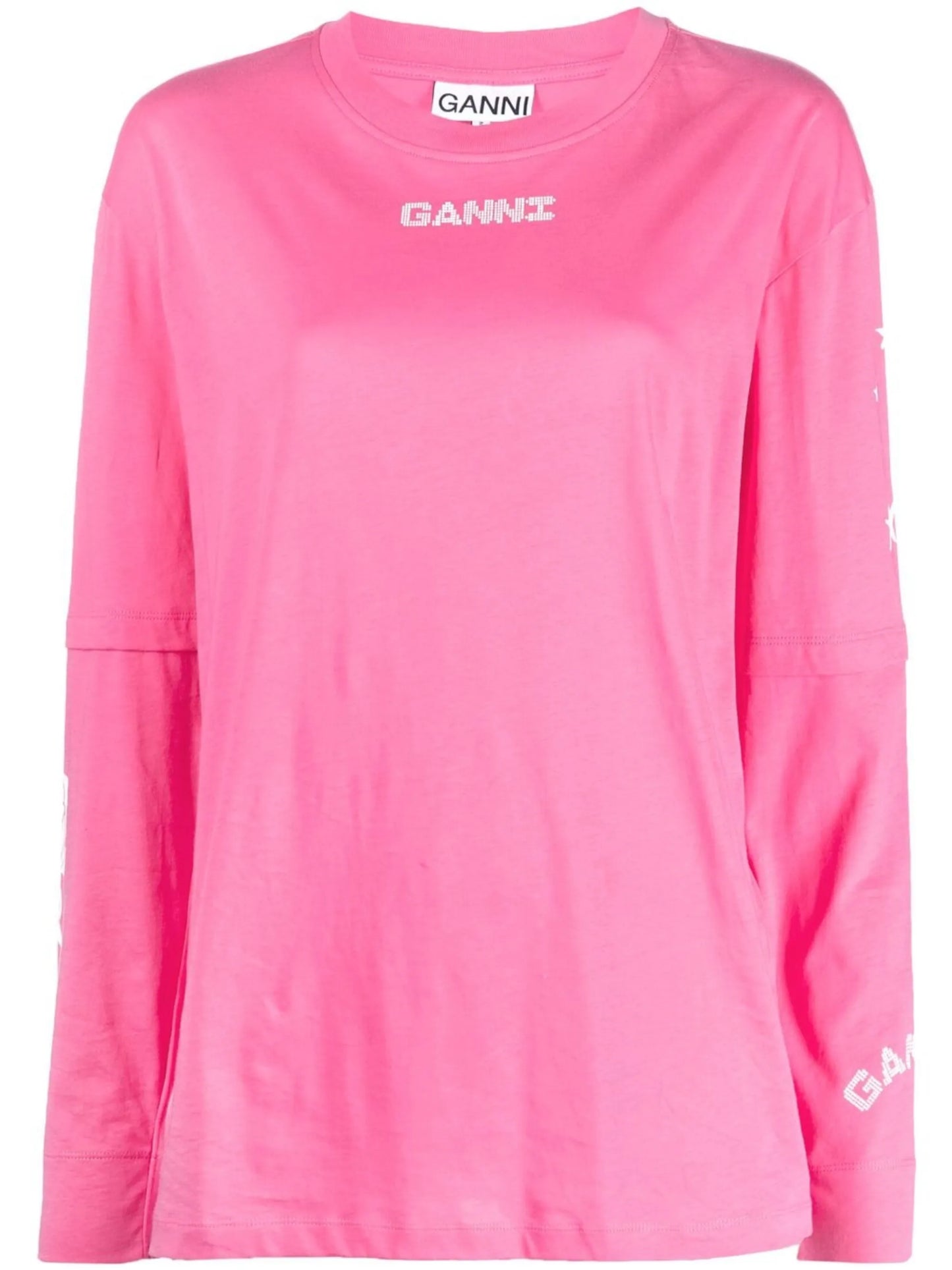 slogan-print long-sleeve T-shirt
