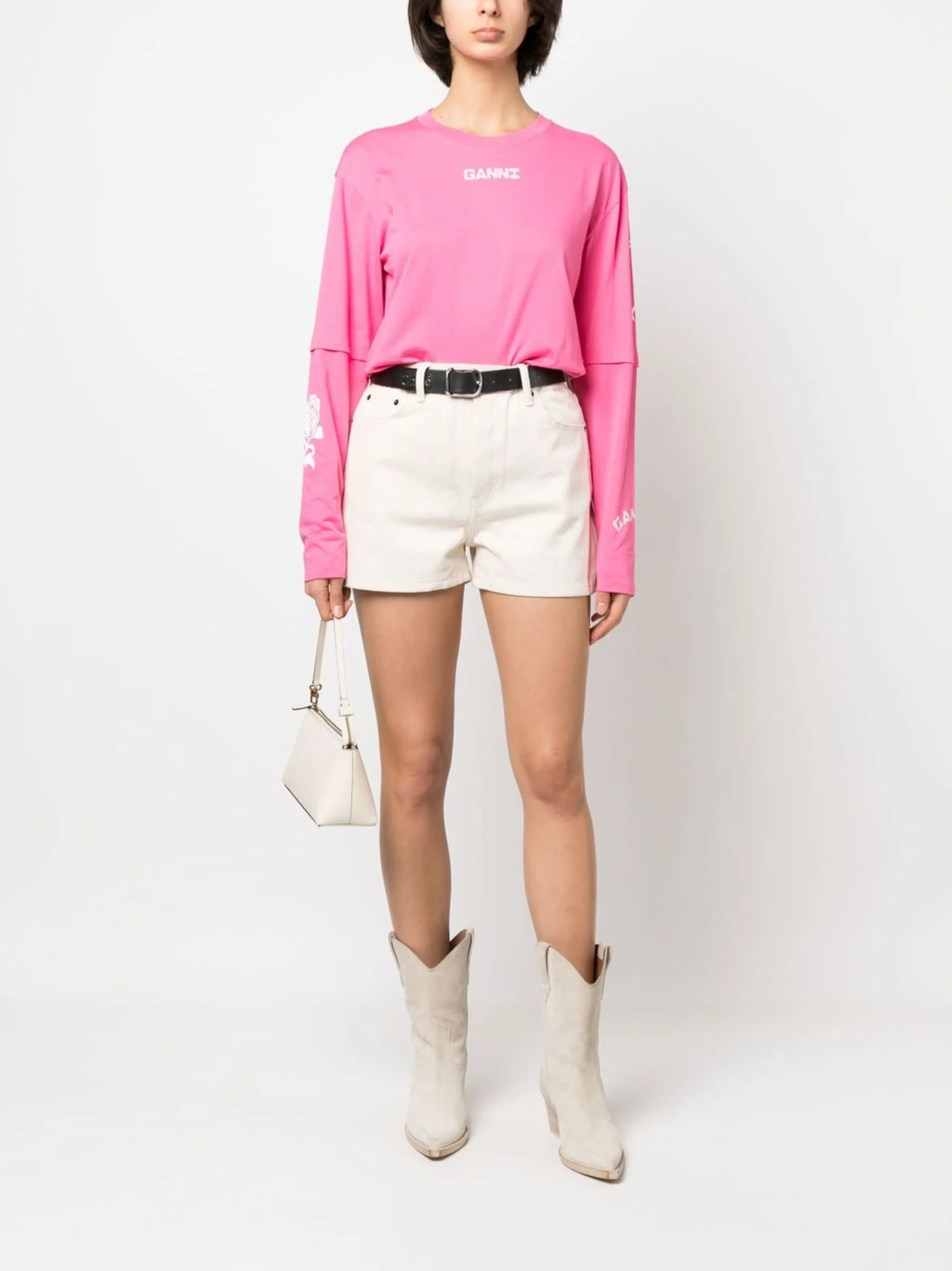 slogan-print long-sleeve T-shirt