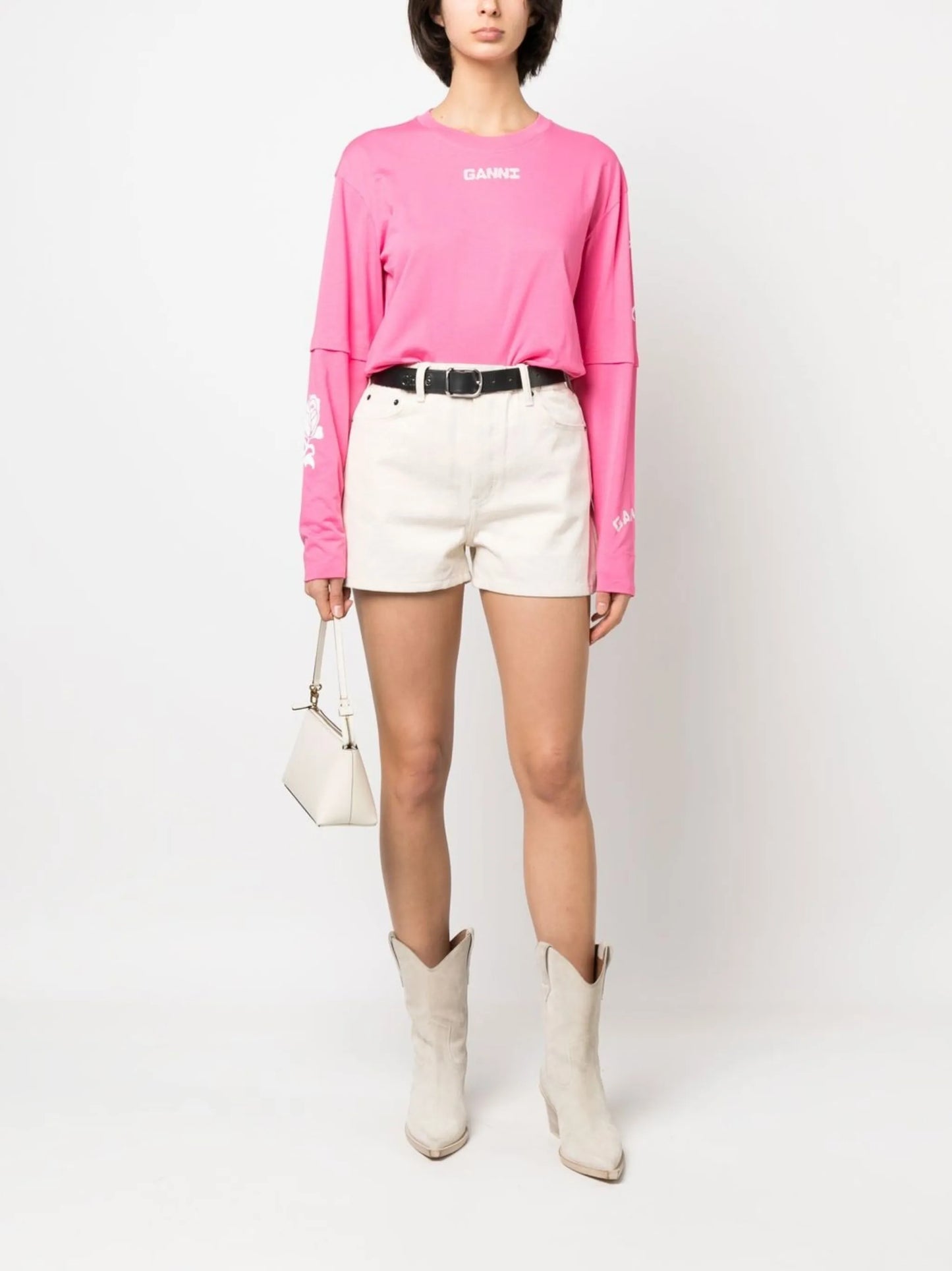 slogan-print long-sleeve T-shirt