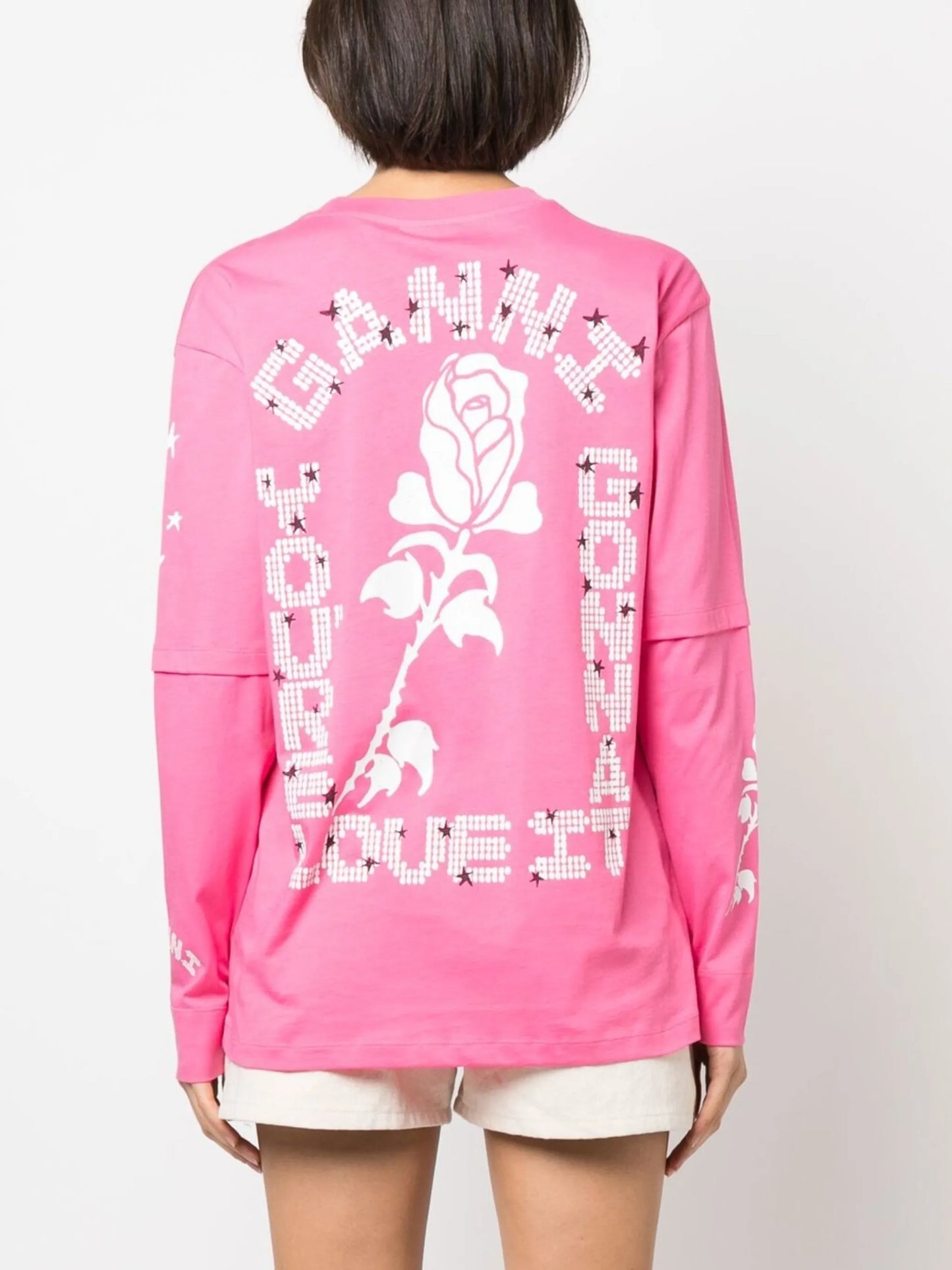 slogan-print long-sleeve T-shirt