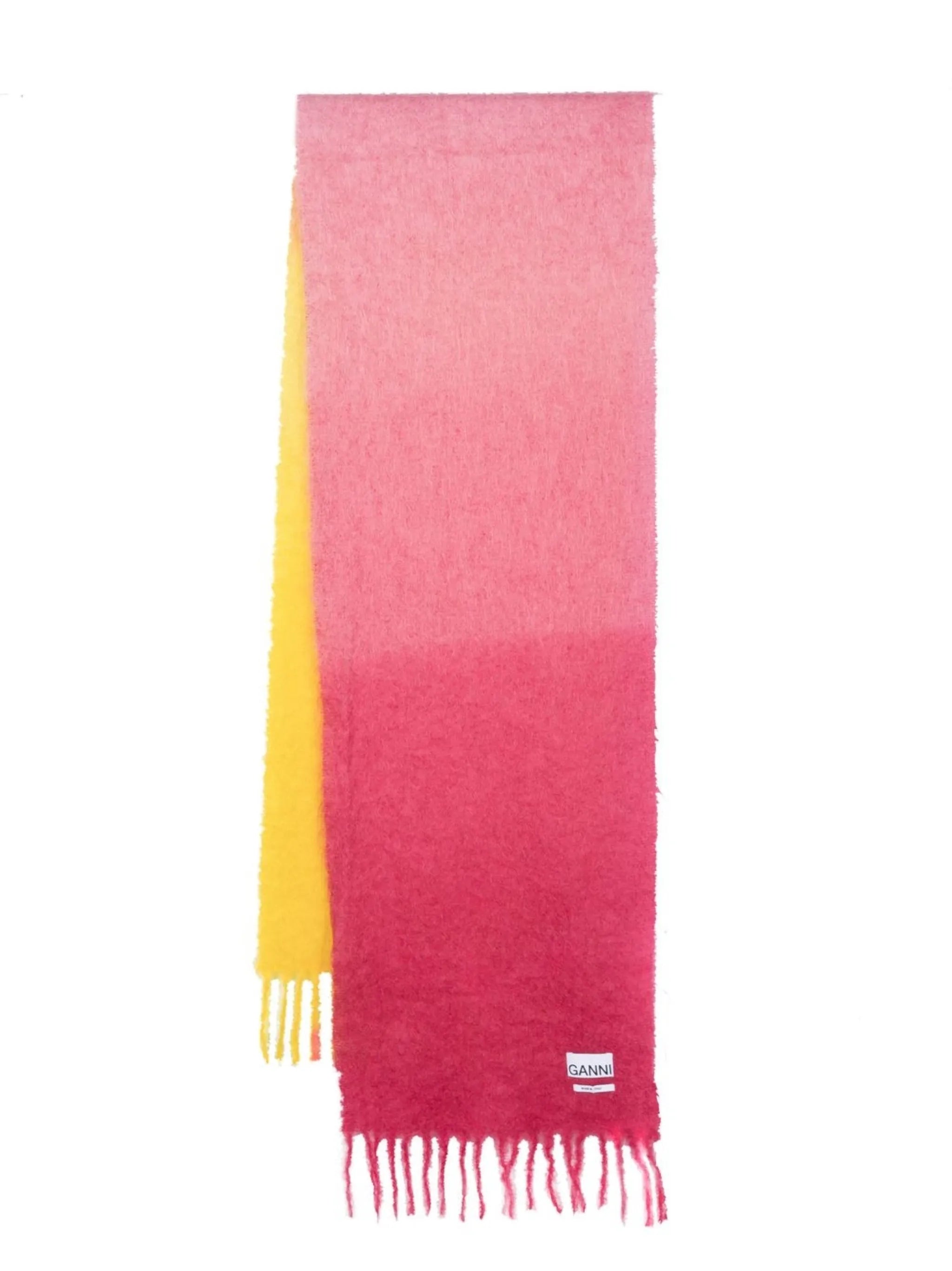 gradient mohair-blend scarf