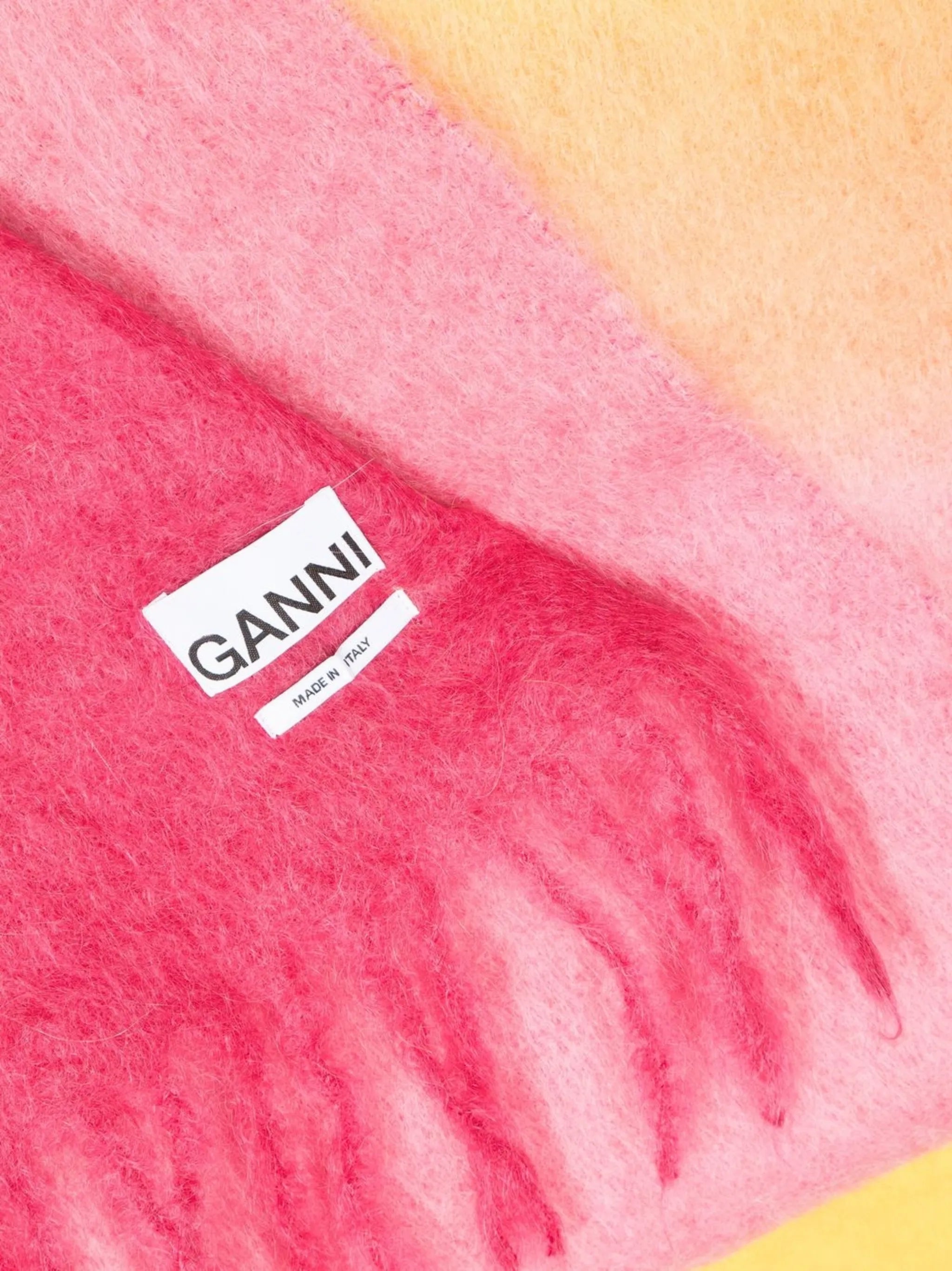 gradient mohair-blend scarf