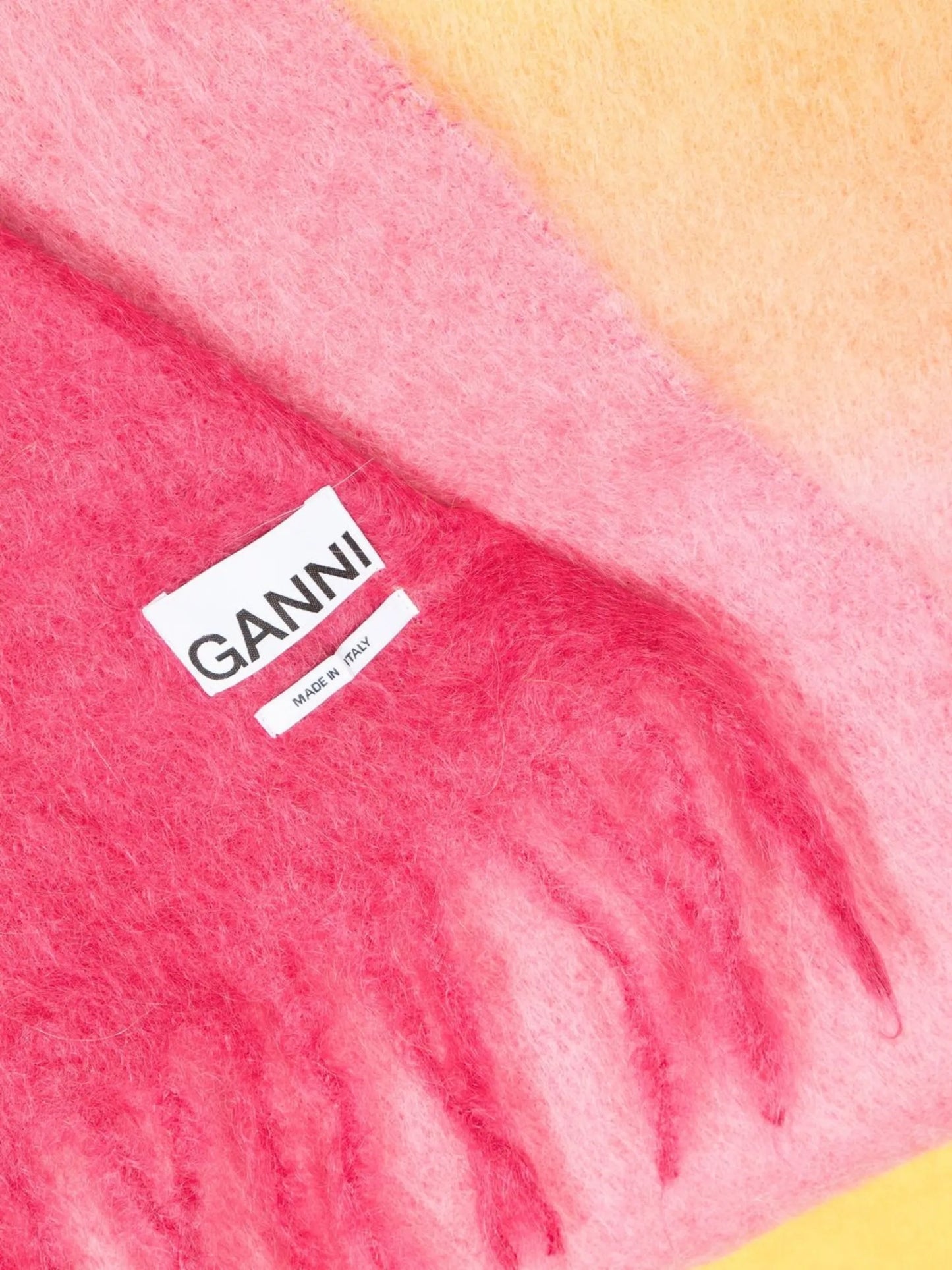 gradient mohair-blend scarf