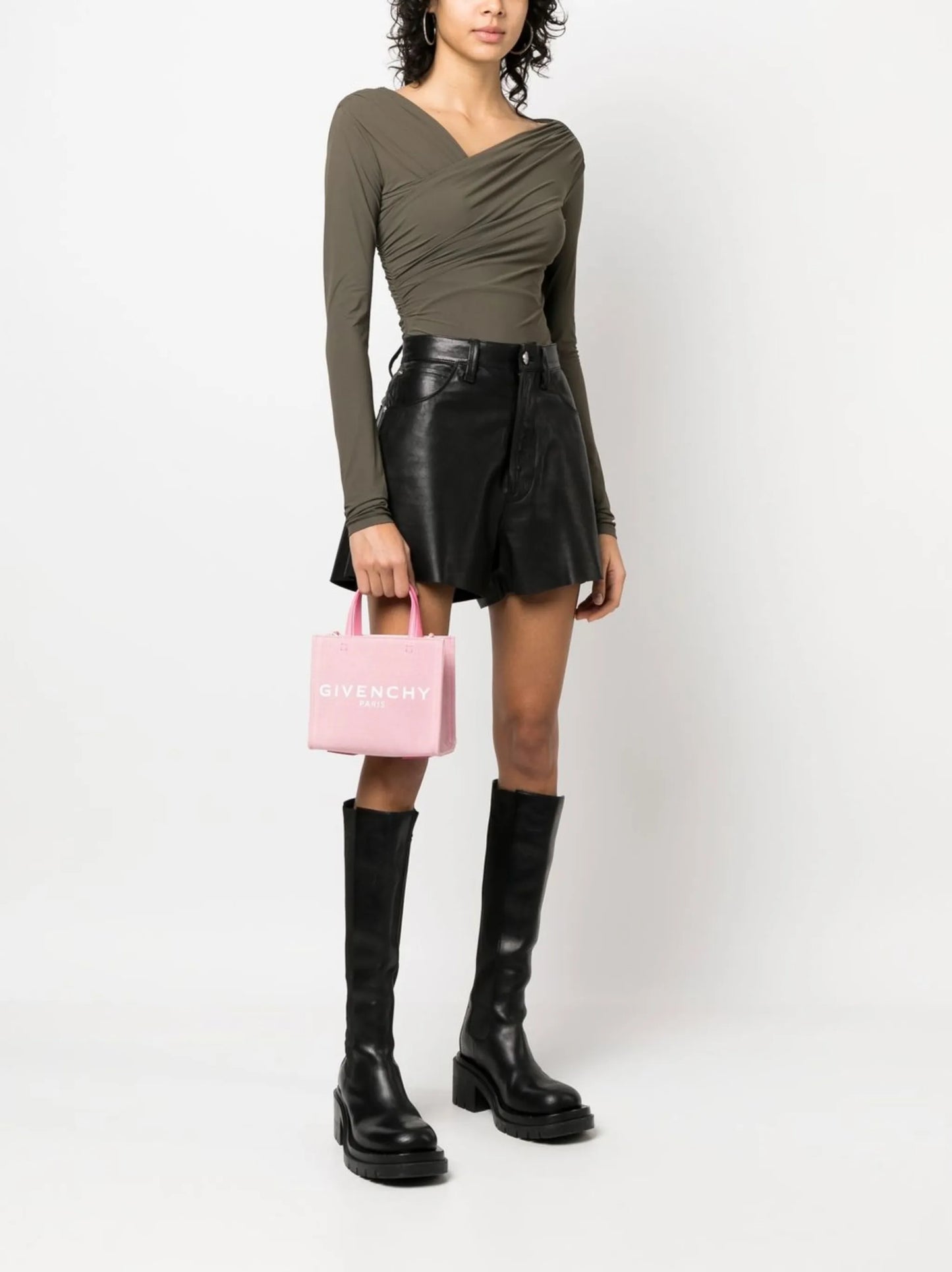 Pink Logo-Print Tote Bag