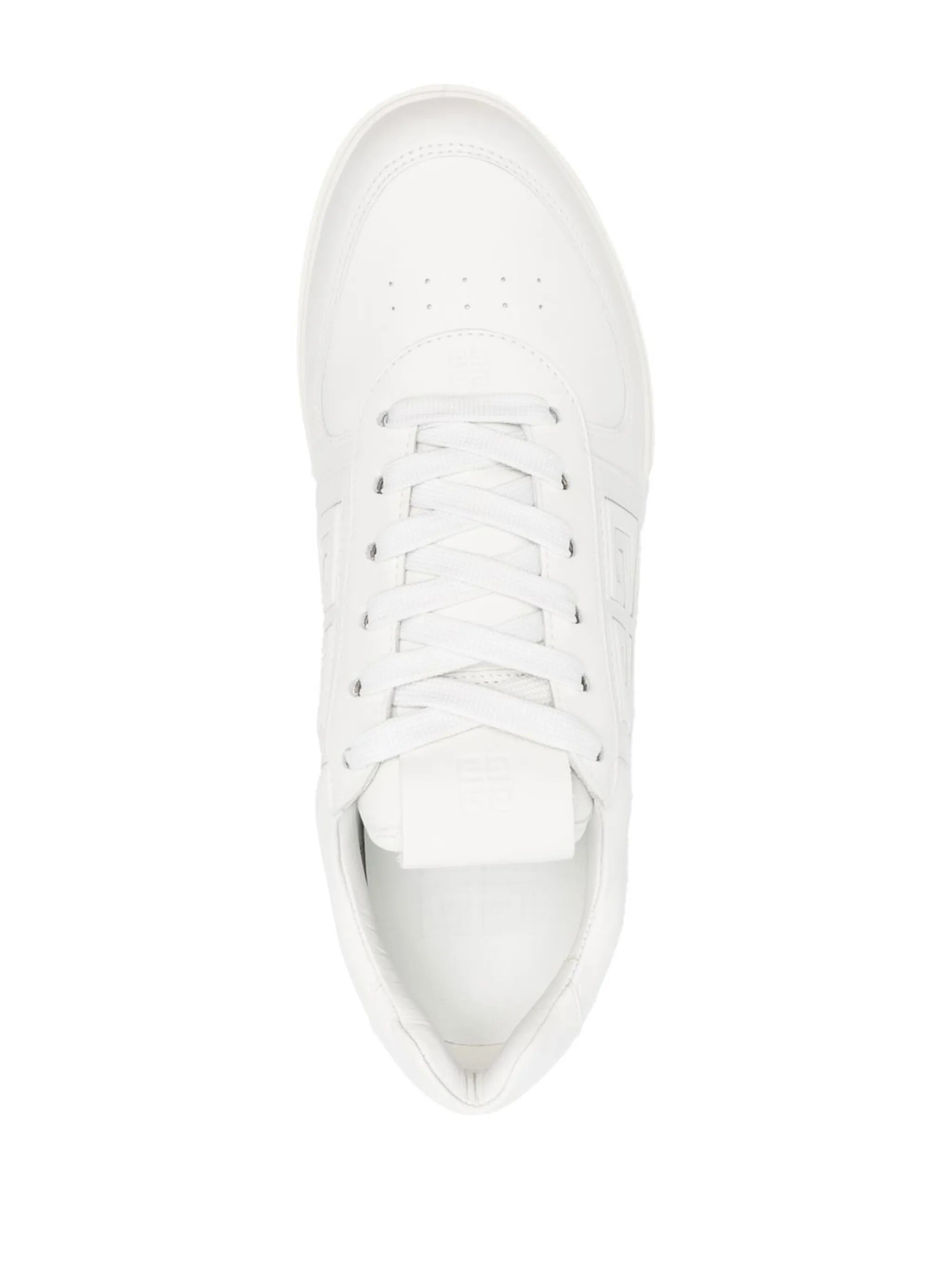 White G4 Leather Low-Top Sneakers