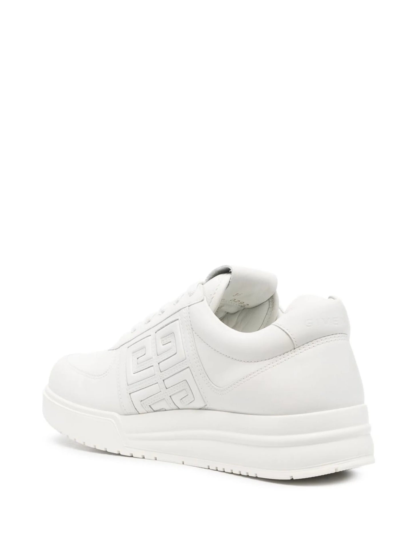 White G4 Leather Low-Top Sneakers