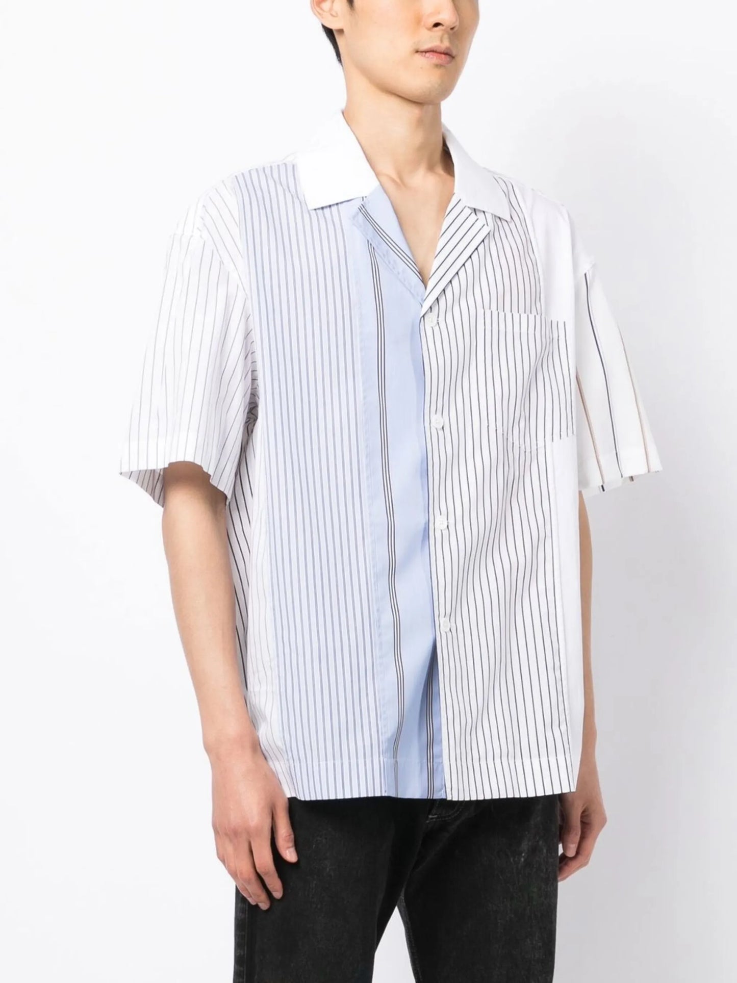 short-sleeve striped shirt
