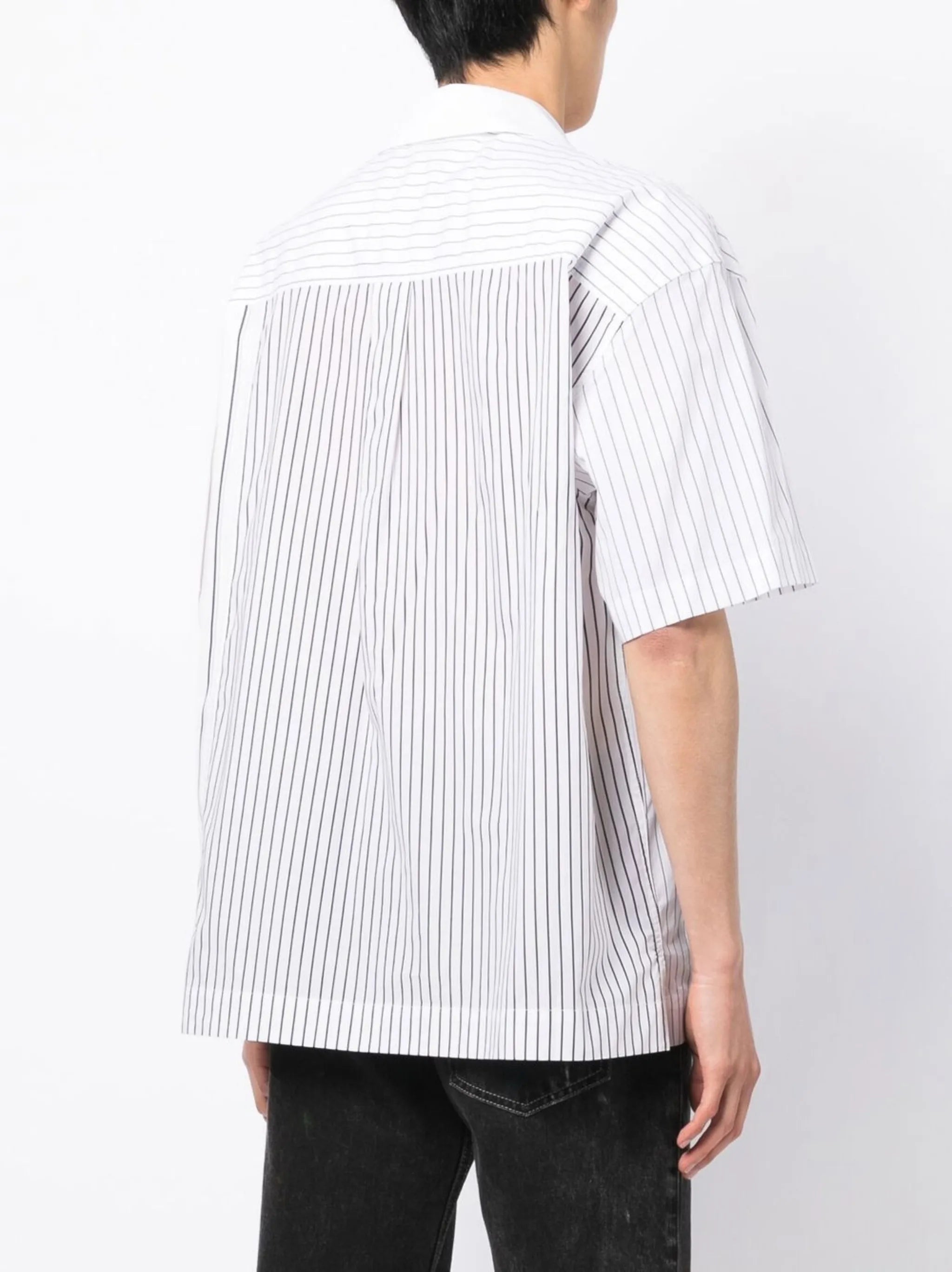 short-sleeve striped shirt
