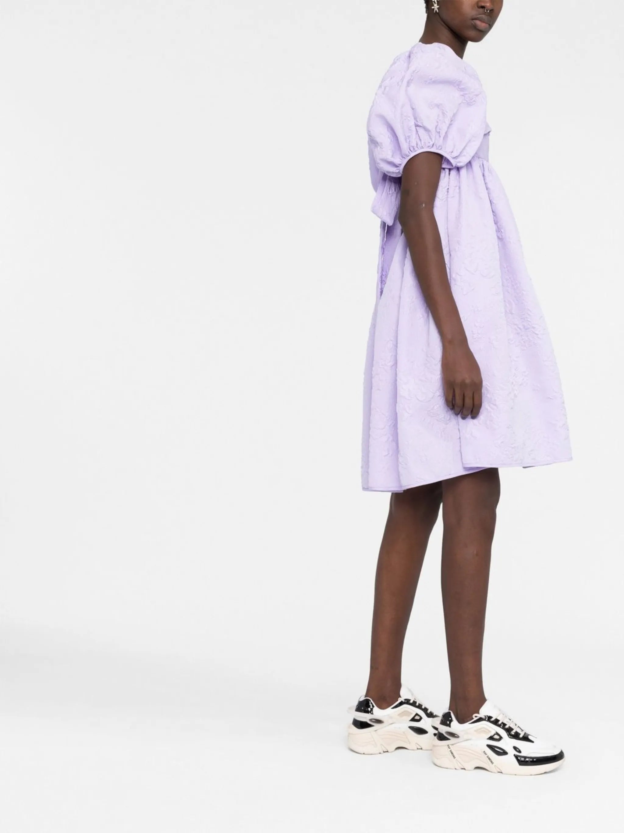 Susanna puff-sleeve empire dress