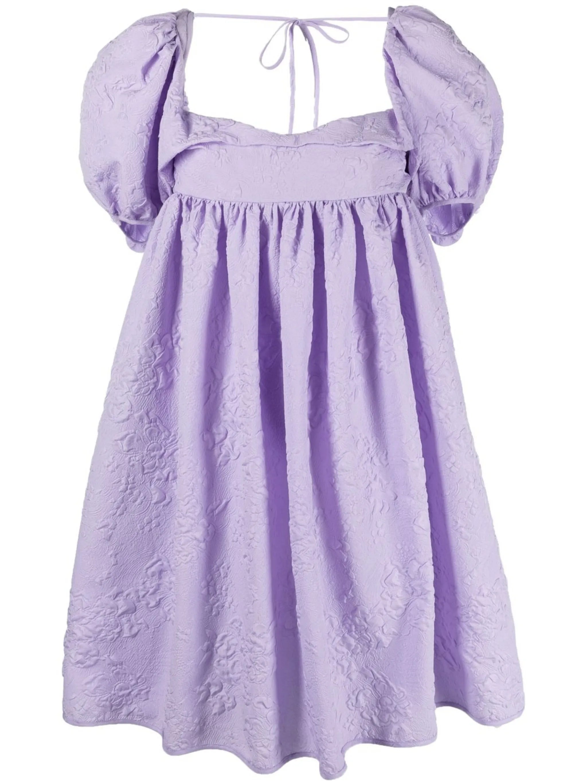 Susanna puff-sleeve empire dress