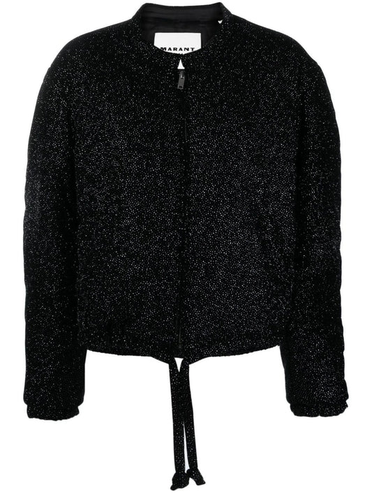 Atala crystal-embellished velvet jacket