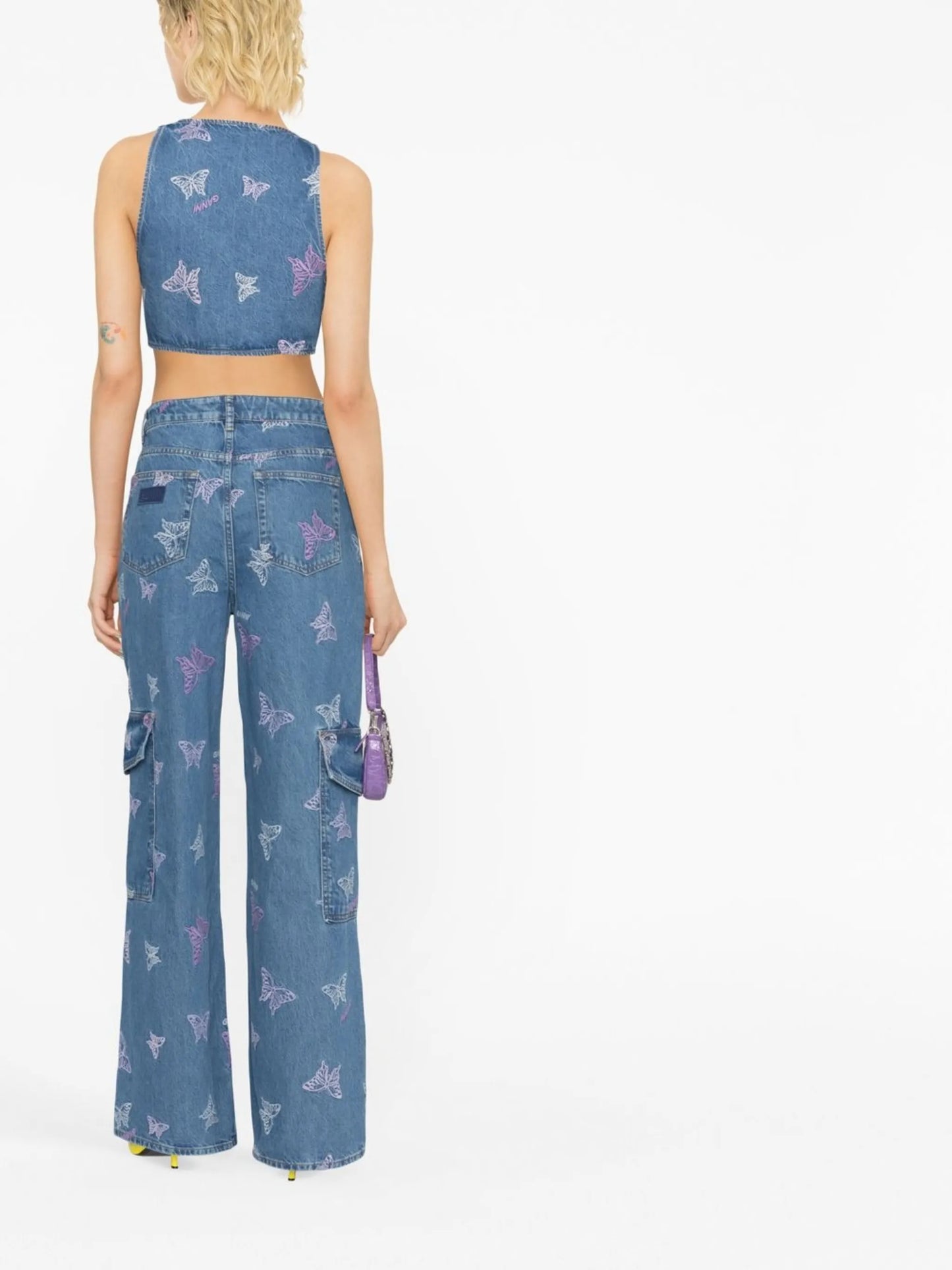 logo embroidered jeans