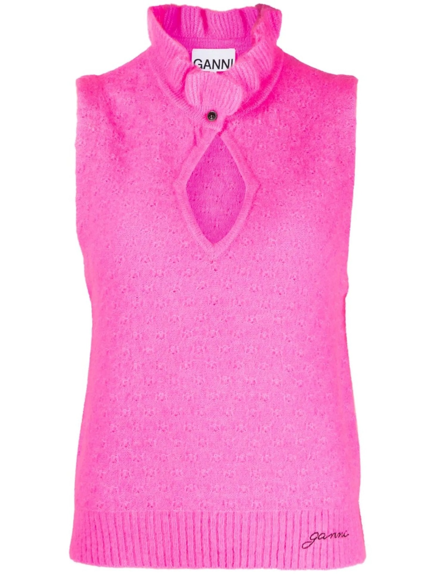 cut-out detail knitted top
