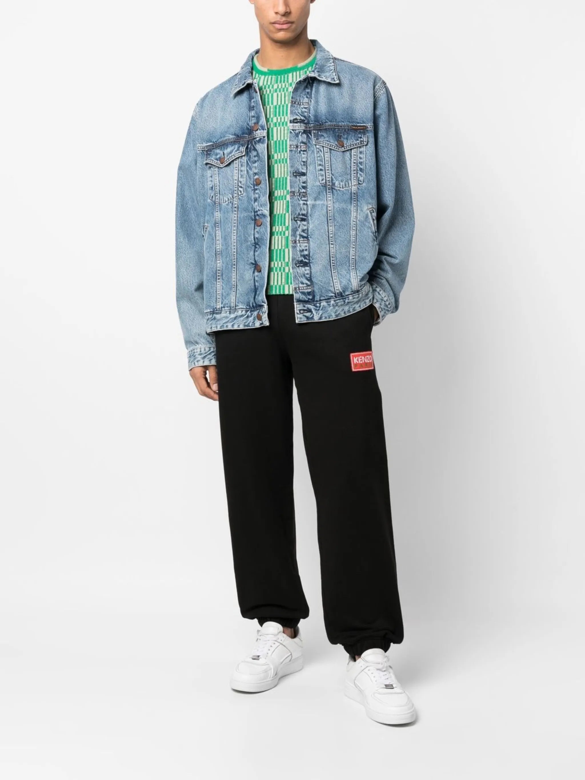 logo patch track pants