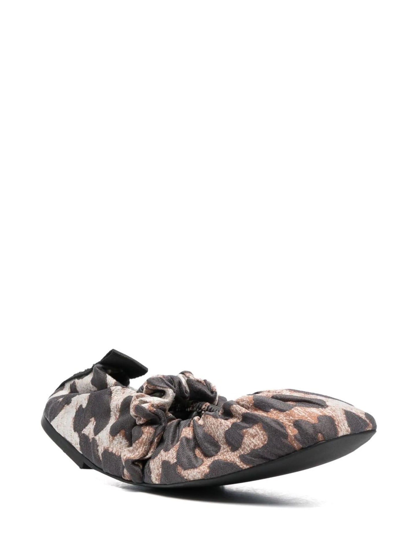 scrunchie jacquard ballerina flats