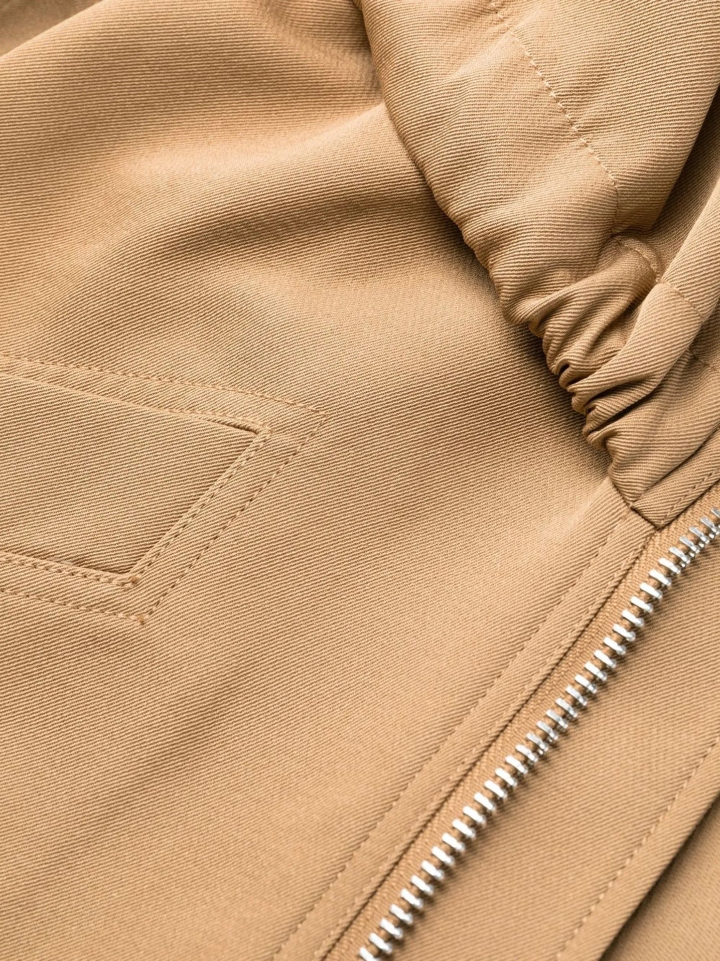 drawstring hooded coat