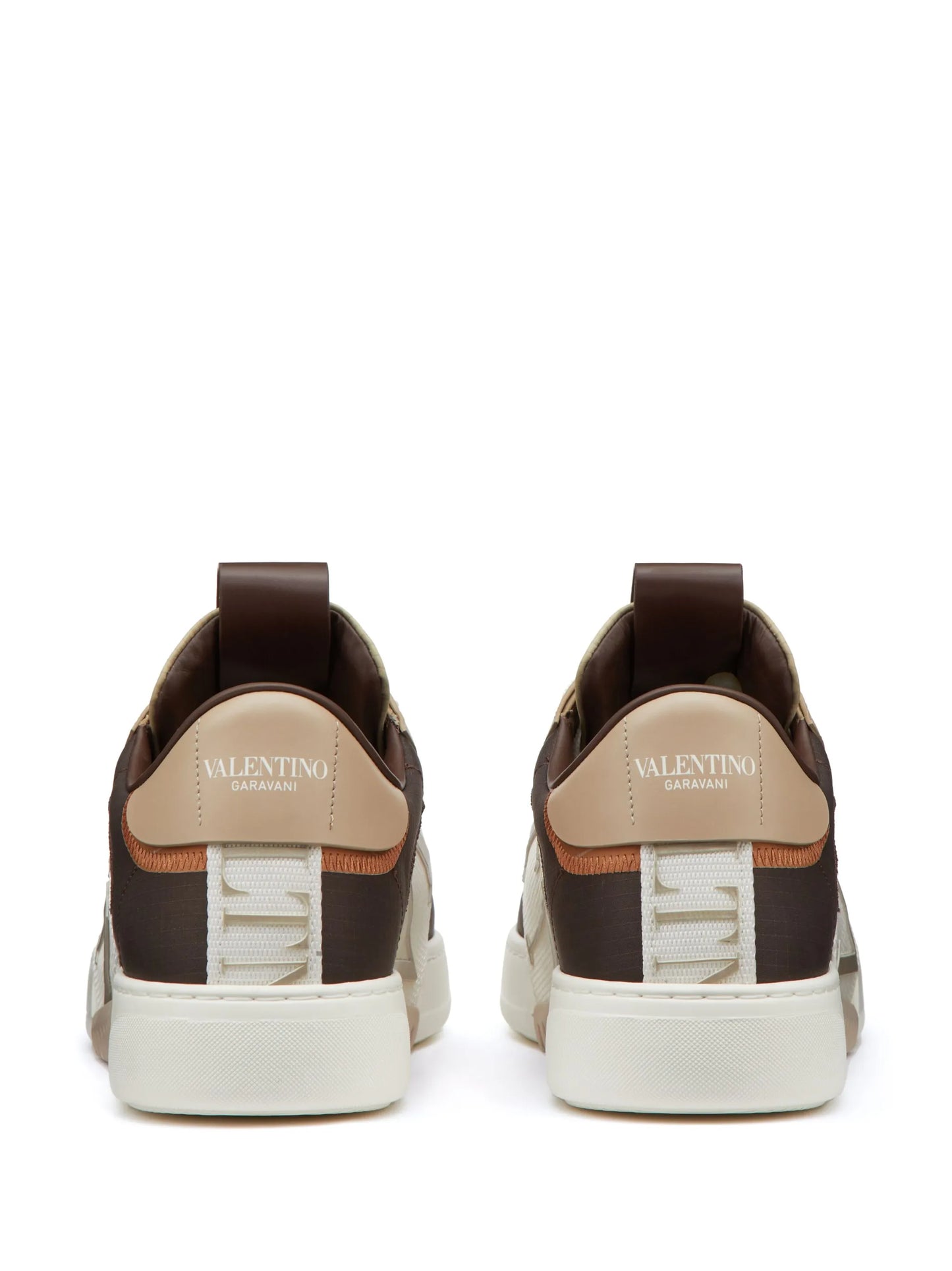 VL7N low top calfskin and nylon banded sneakers