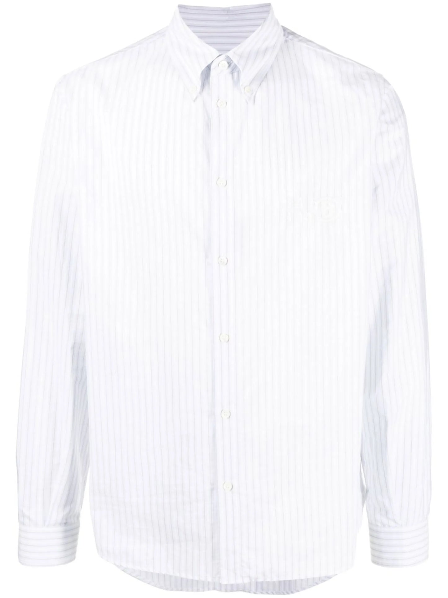 stripe-print shirt