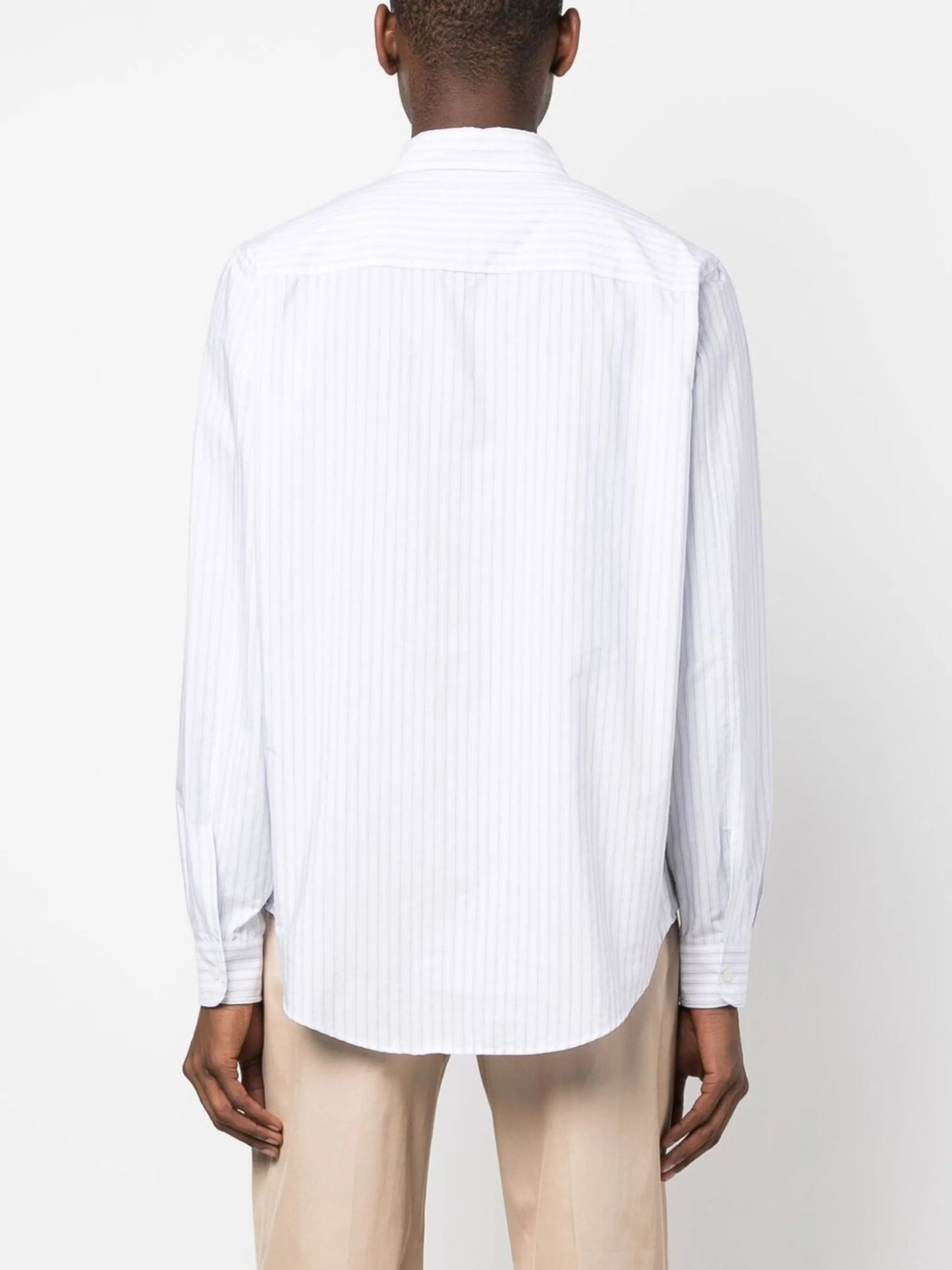 stripe-print shirt