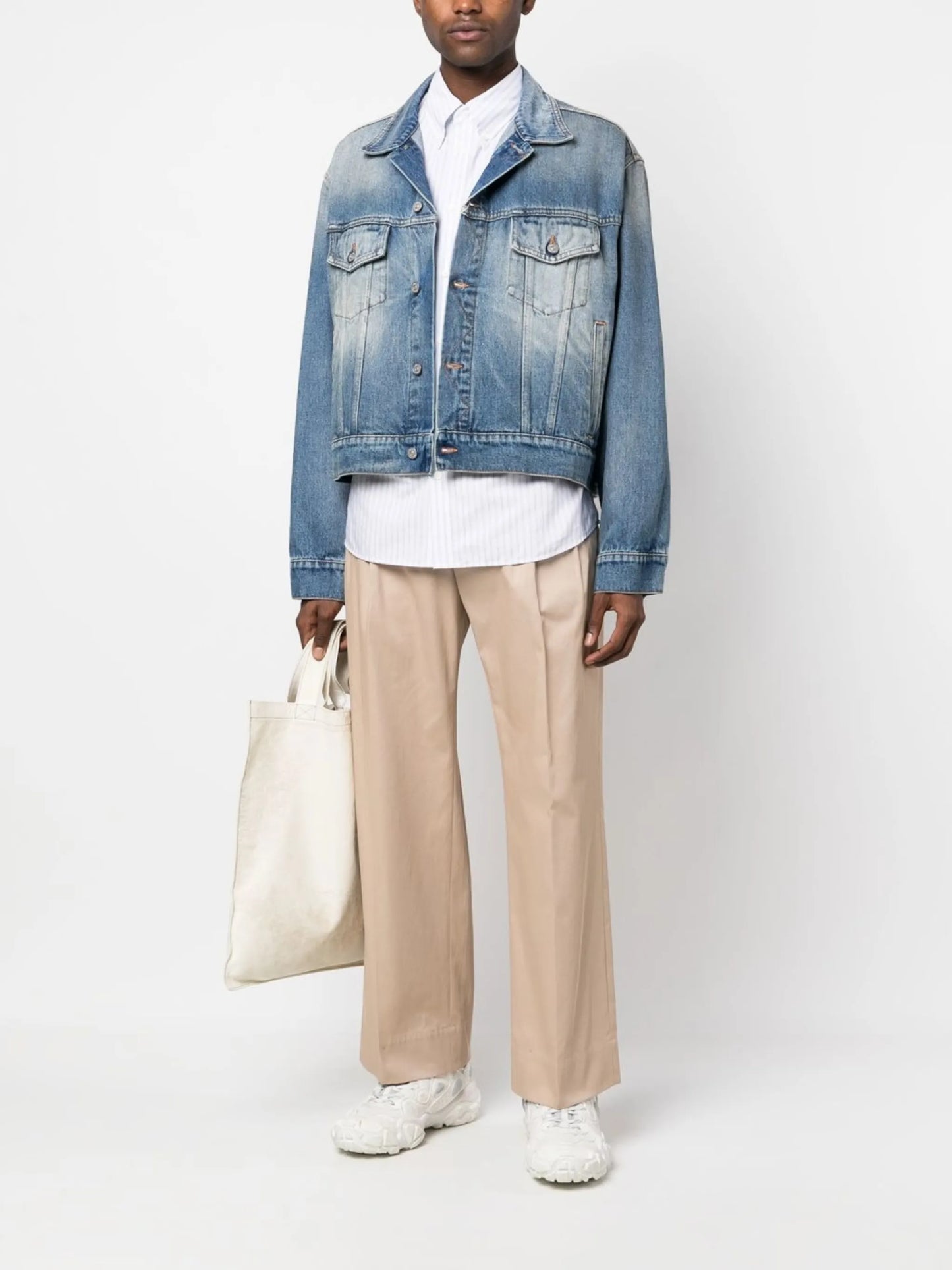 fade effect denim jacket