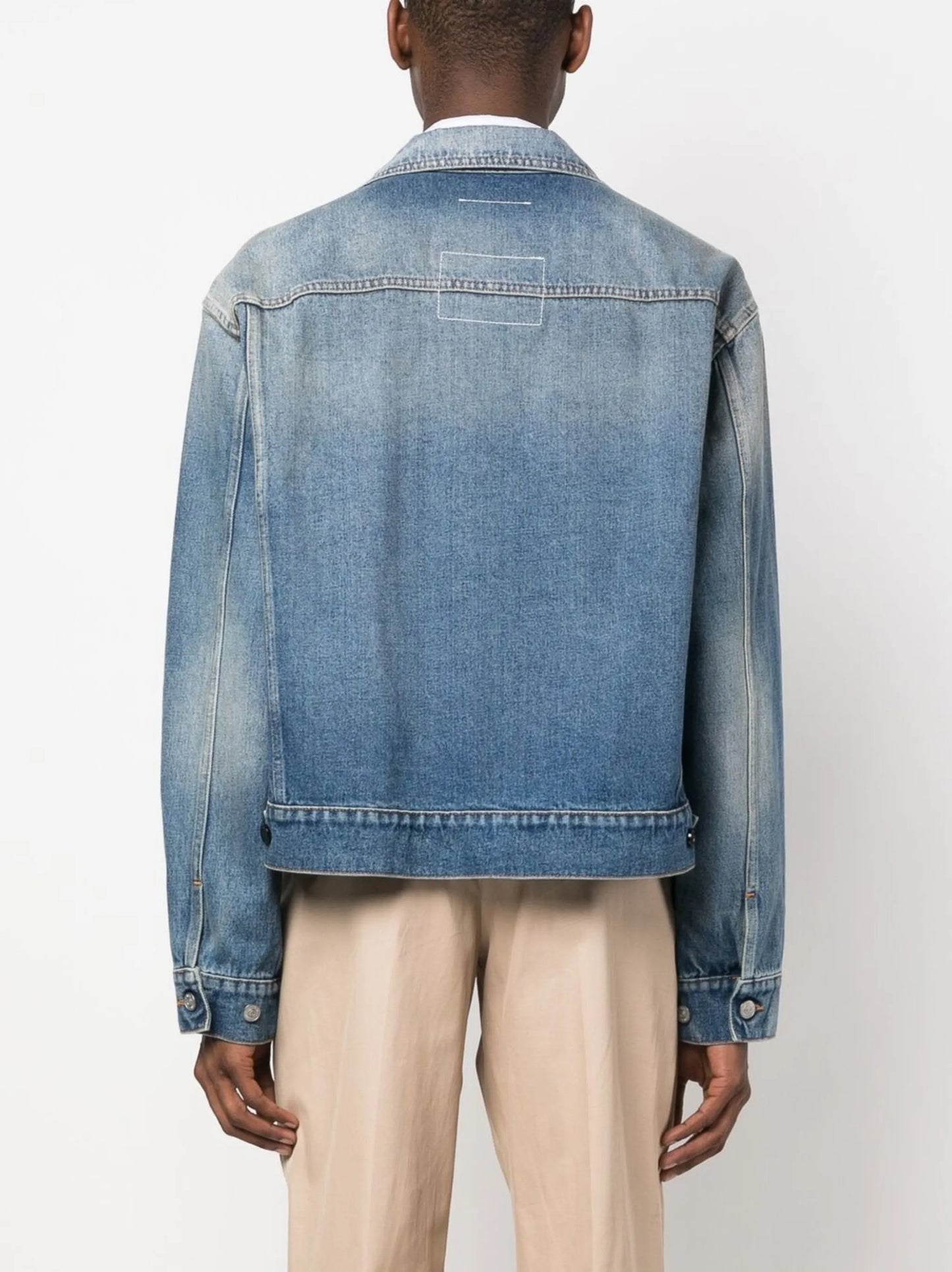 fade effect denim jacket