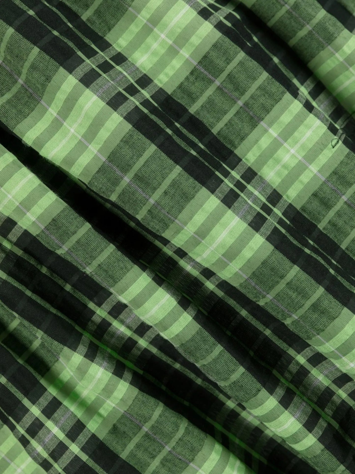 seersucker check midi dress