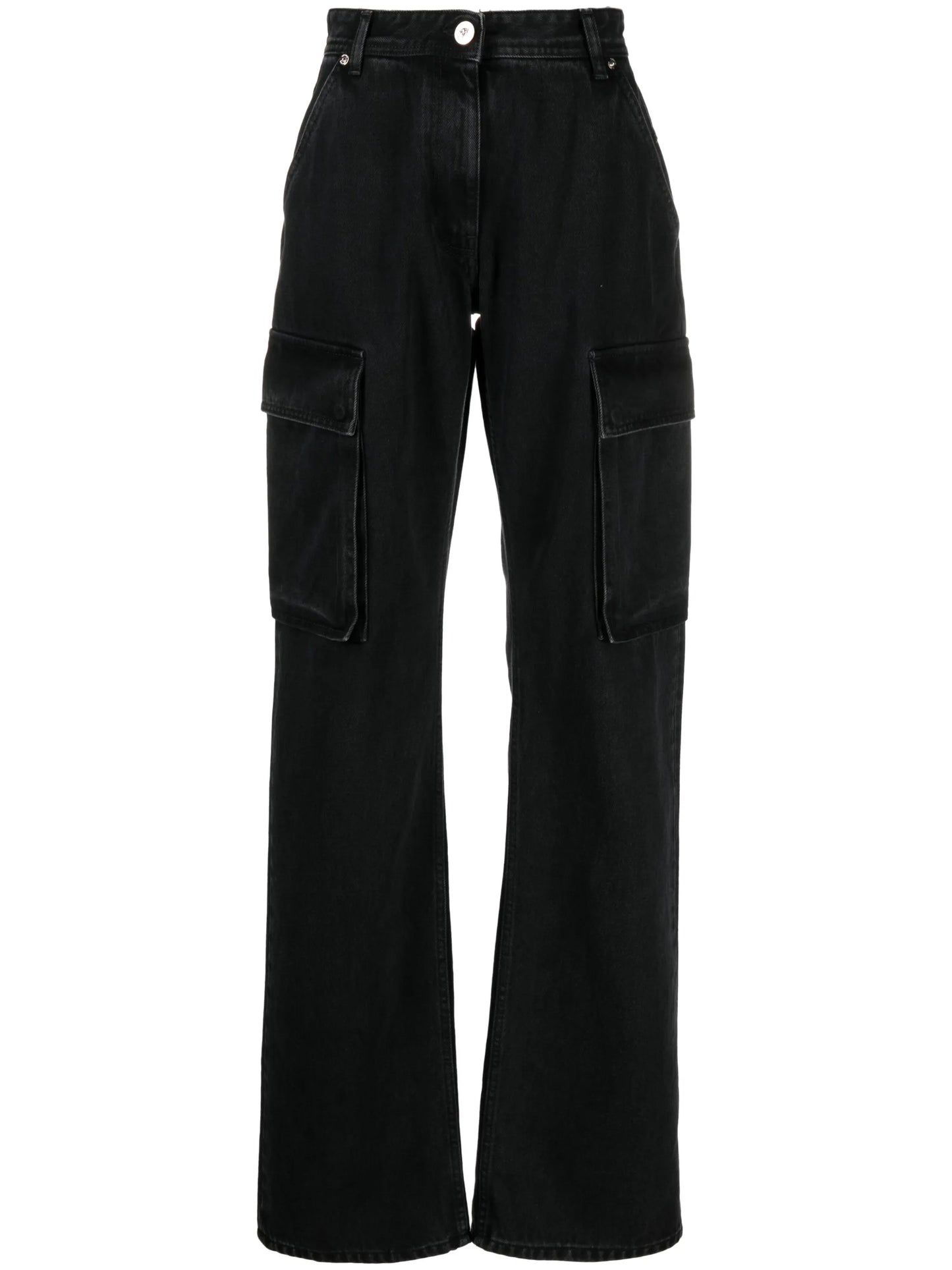 high-waisted jeans