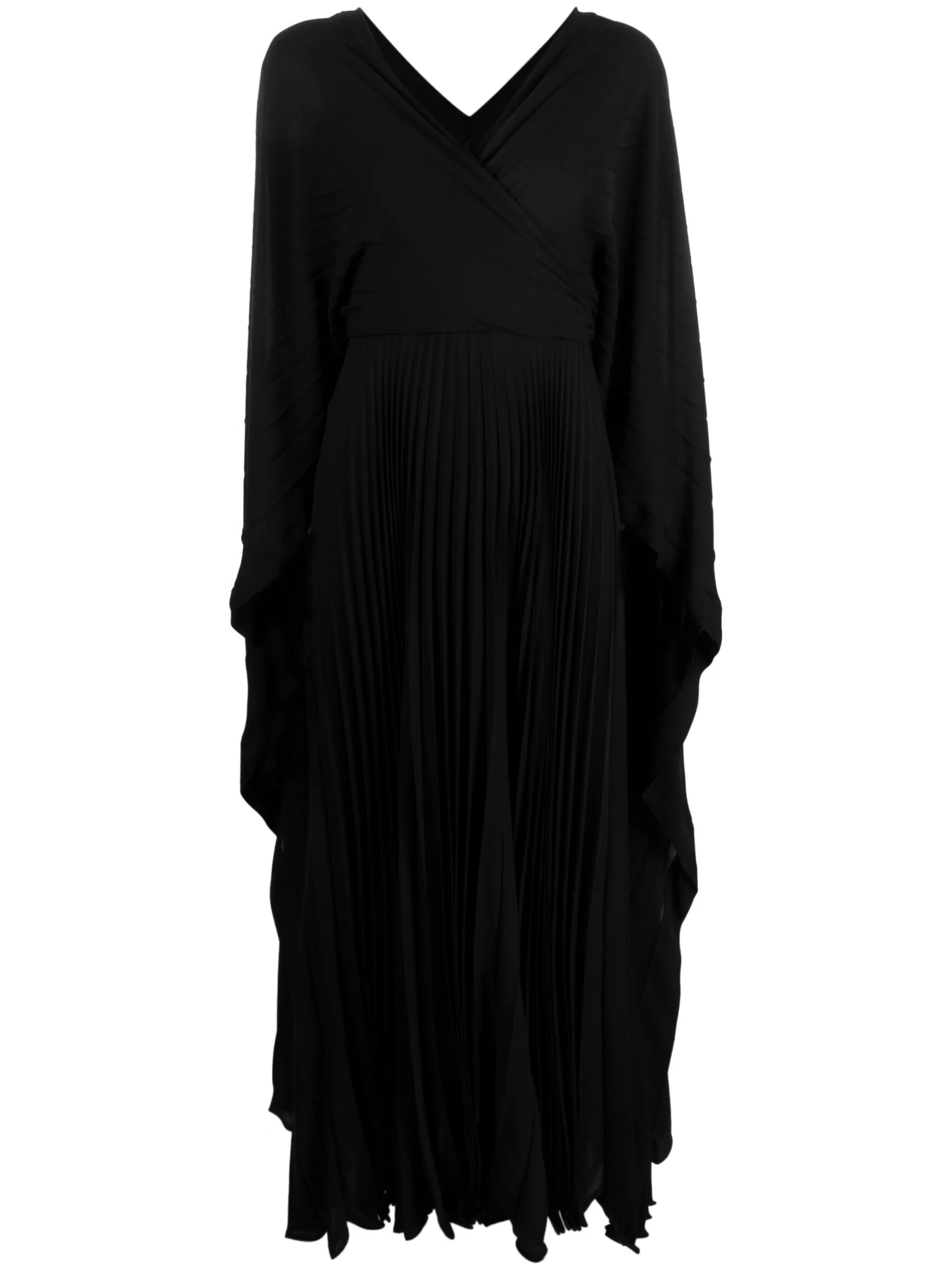 pleated silk-georgette gown