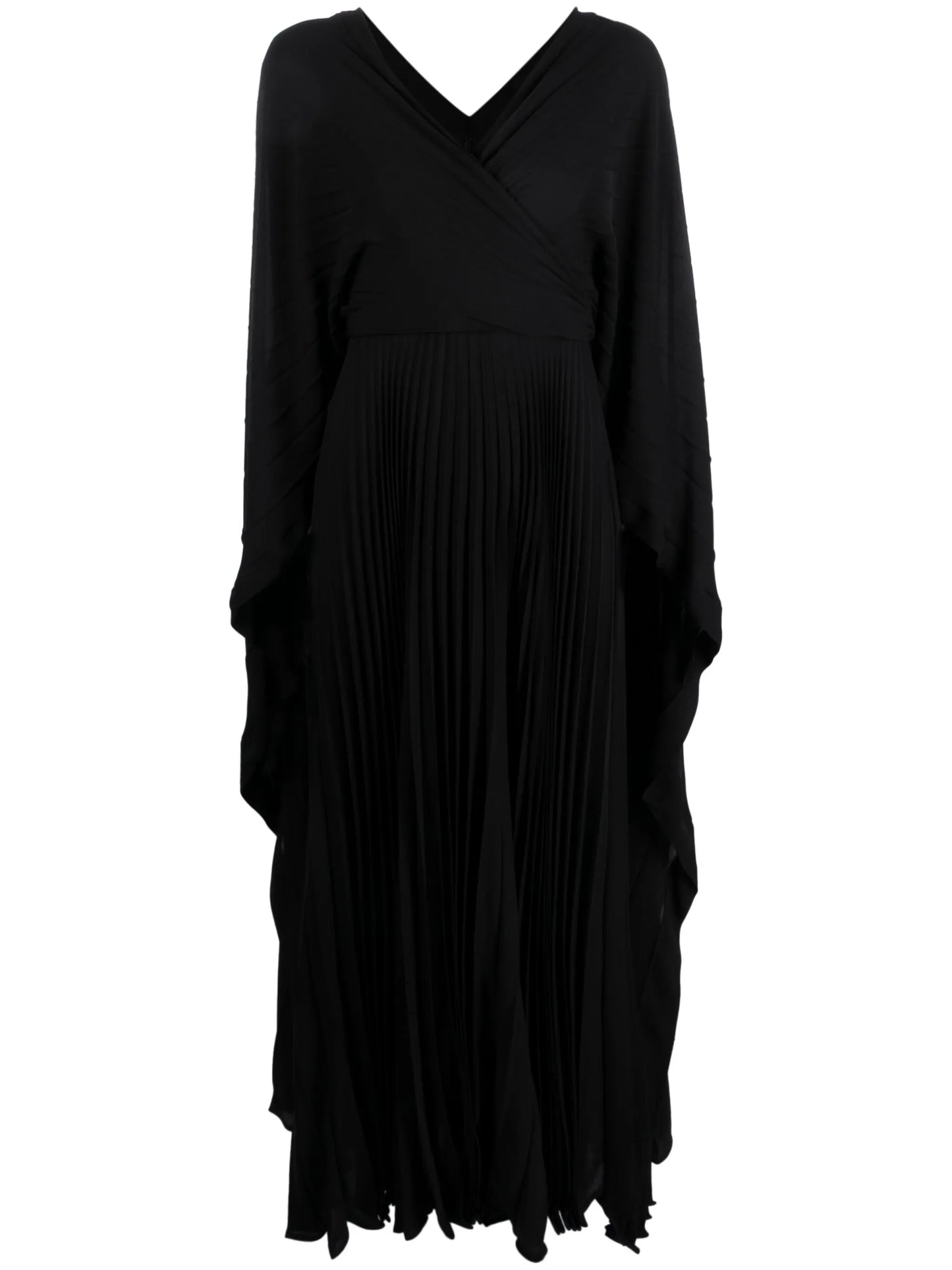 pleated silk-georgette gown