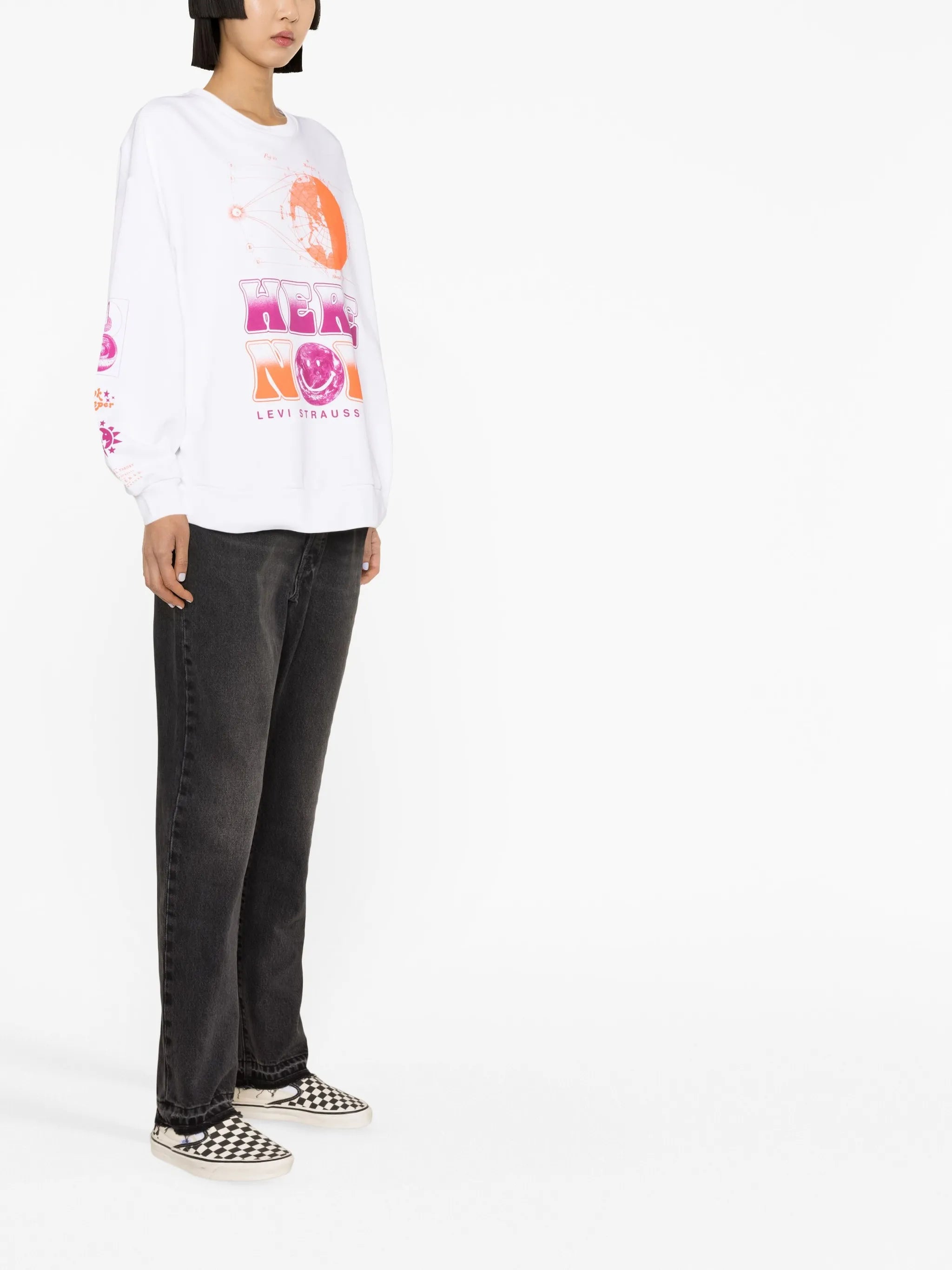 graphic-print cotton sweatshirt