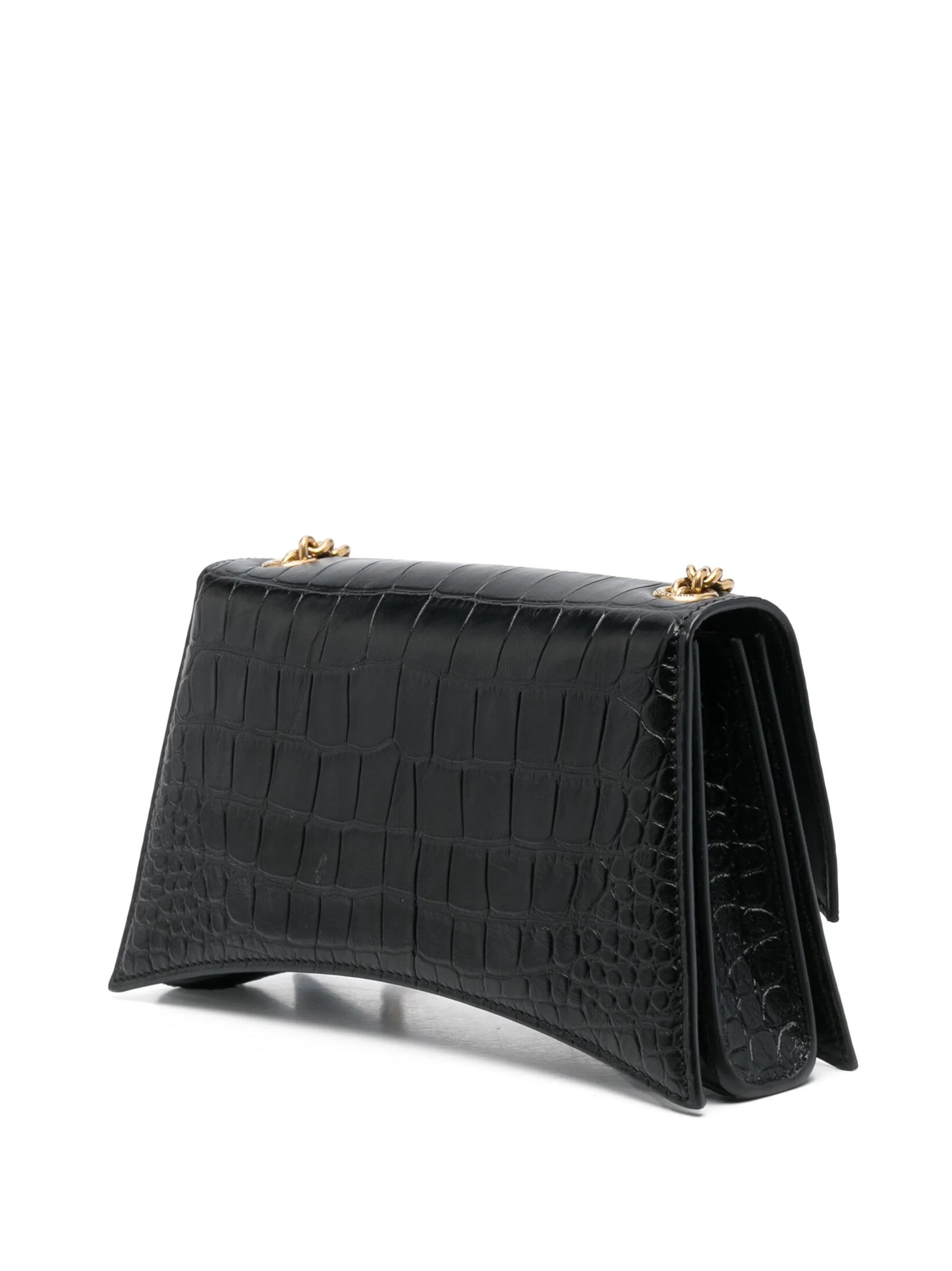 Crush crocodile-embossed shoulder bag