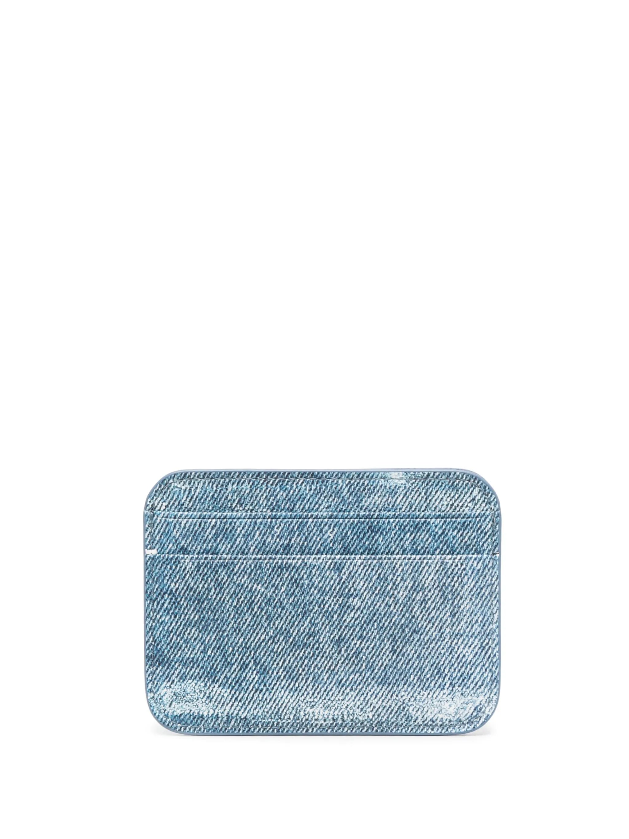 logo-lettering leather cardholder