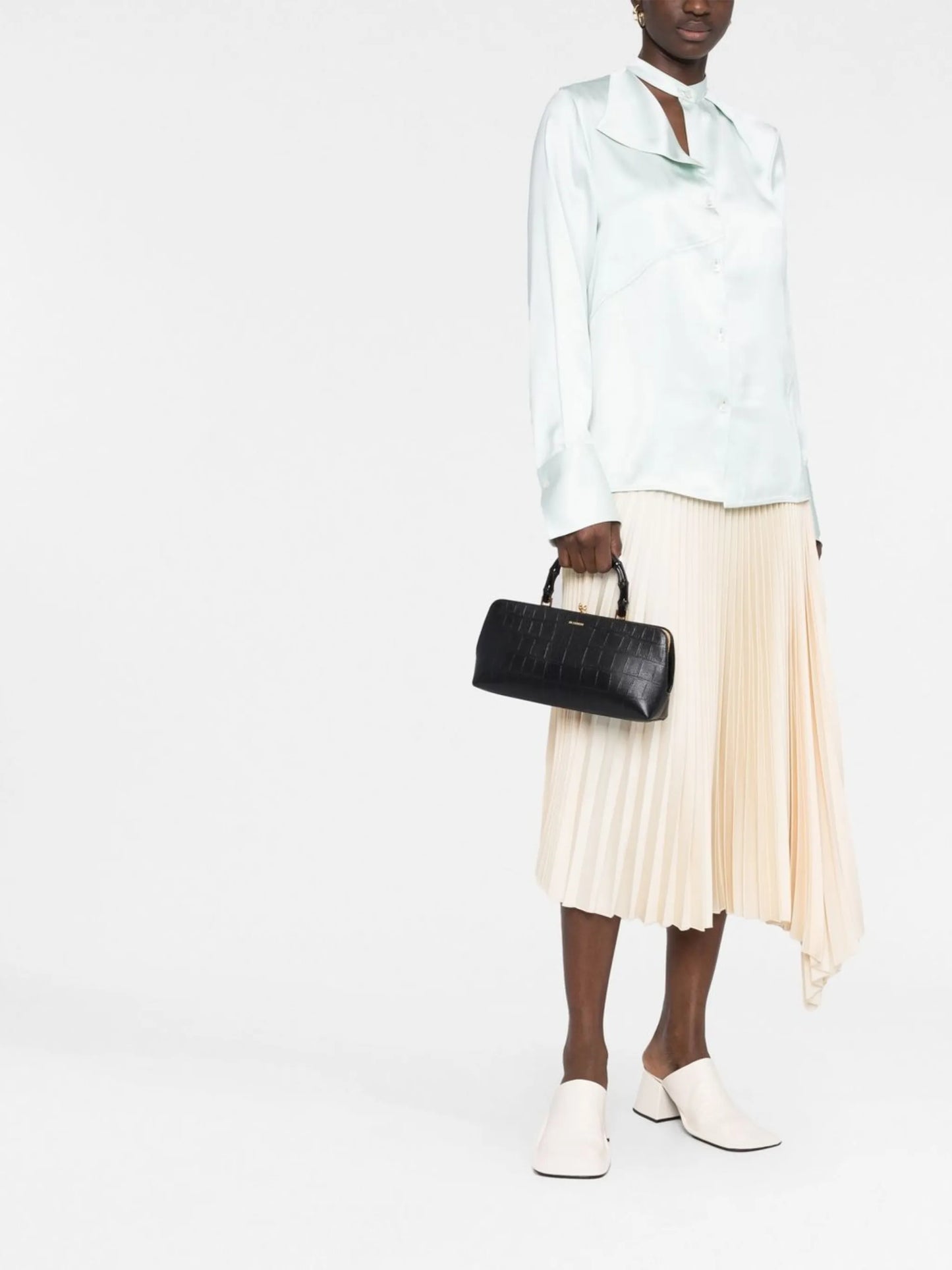 Goji bamboo-handle tote bag