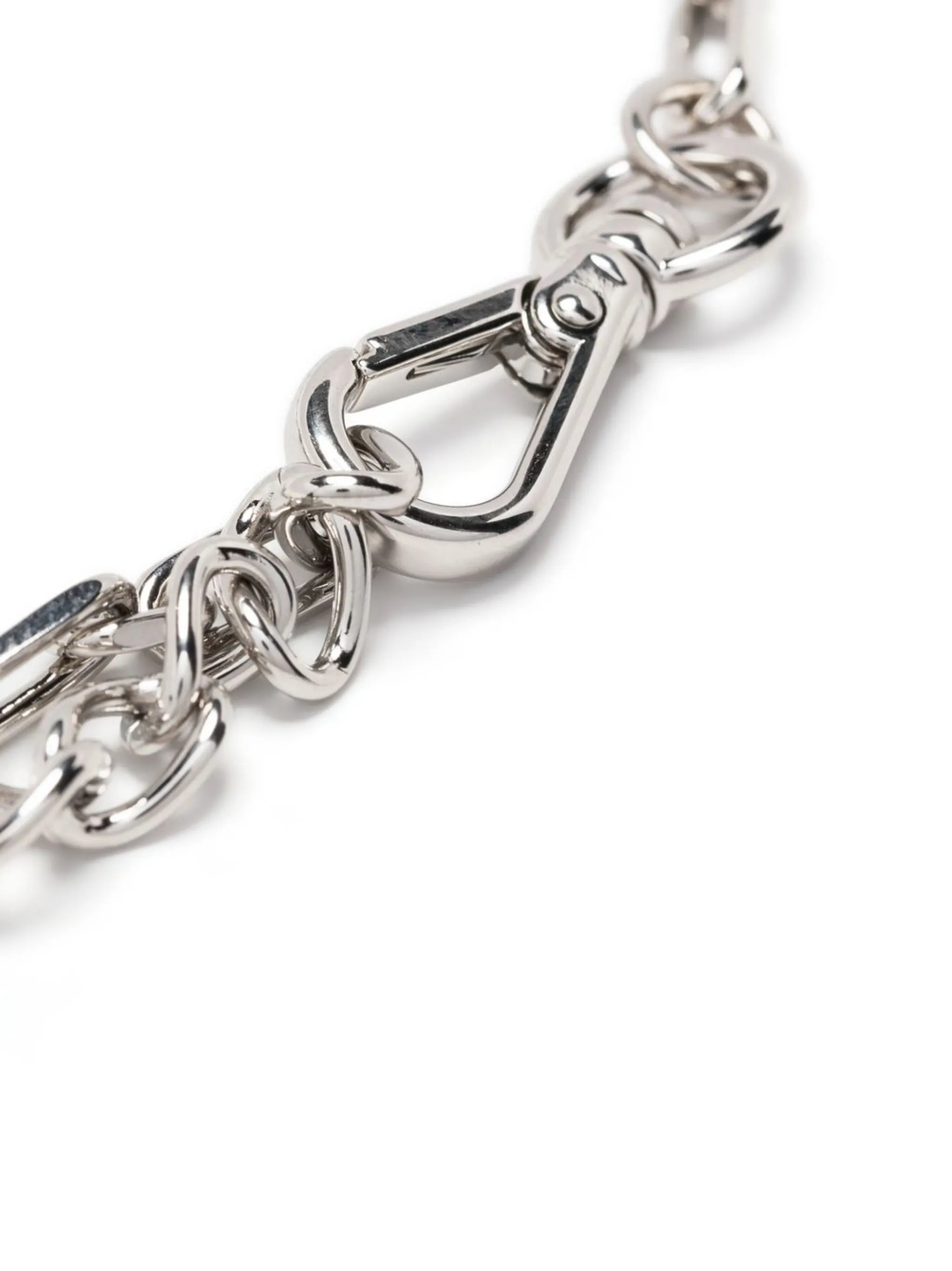 logo-tag chain-link bracelet
