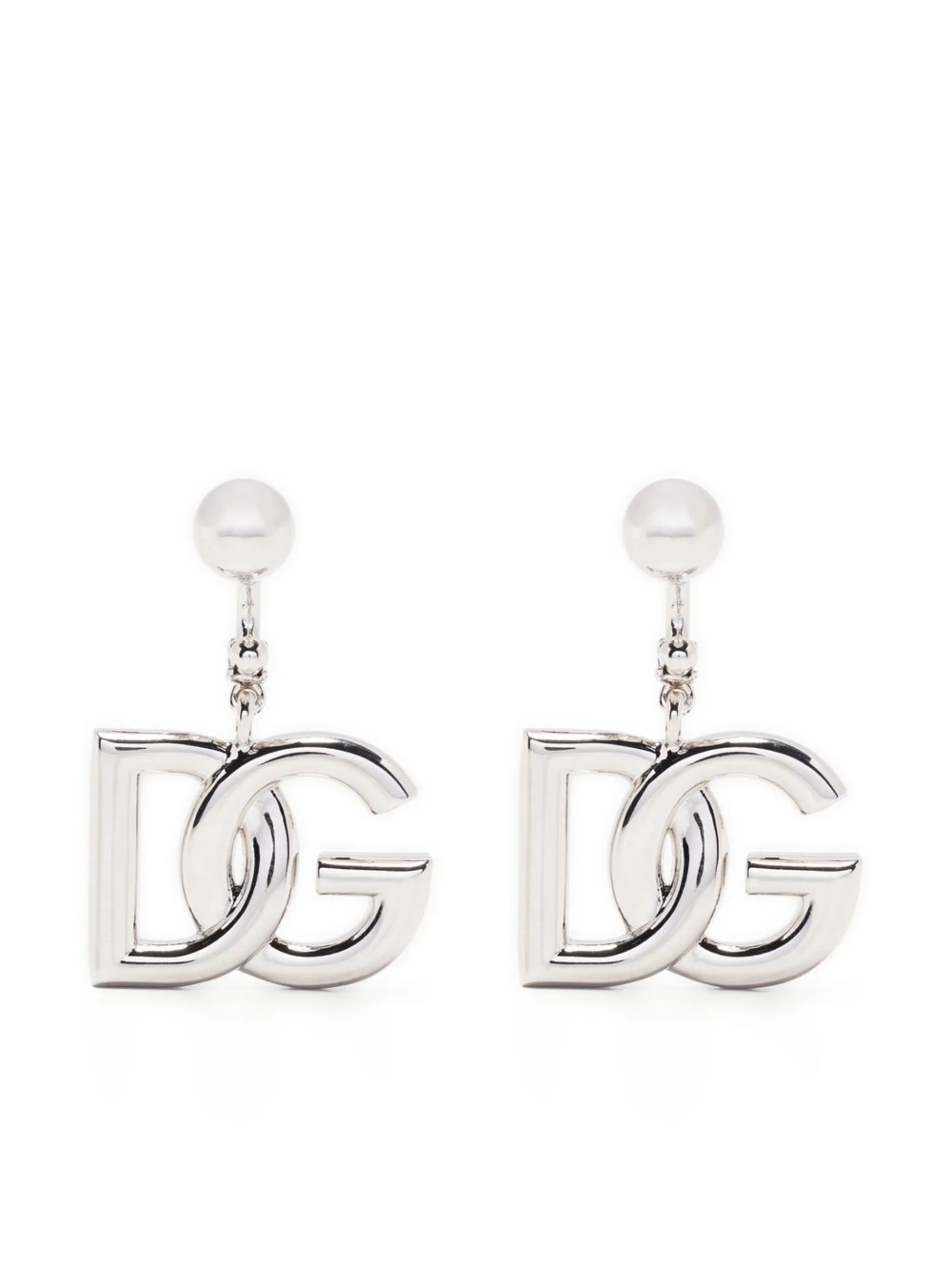 KIM DOLCE&GABBANA interlocking logo drop earrings