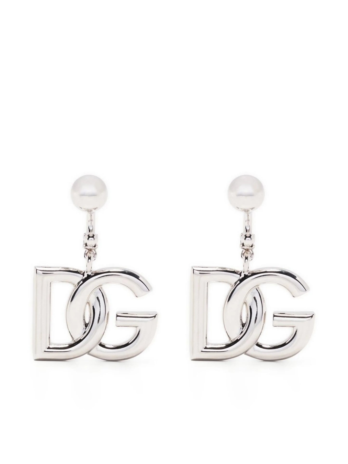 KIM DOLCE&GABBANA interlocking logo drop earrings