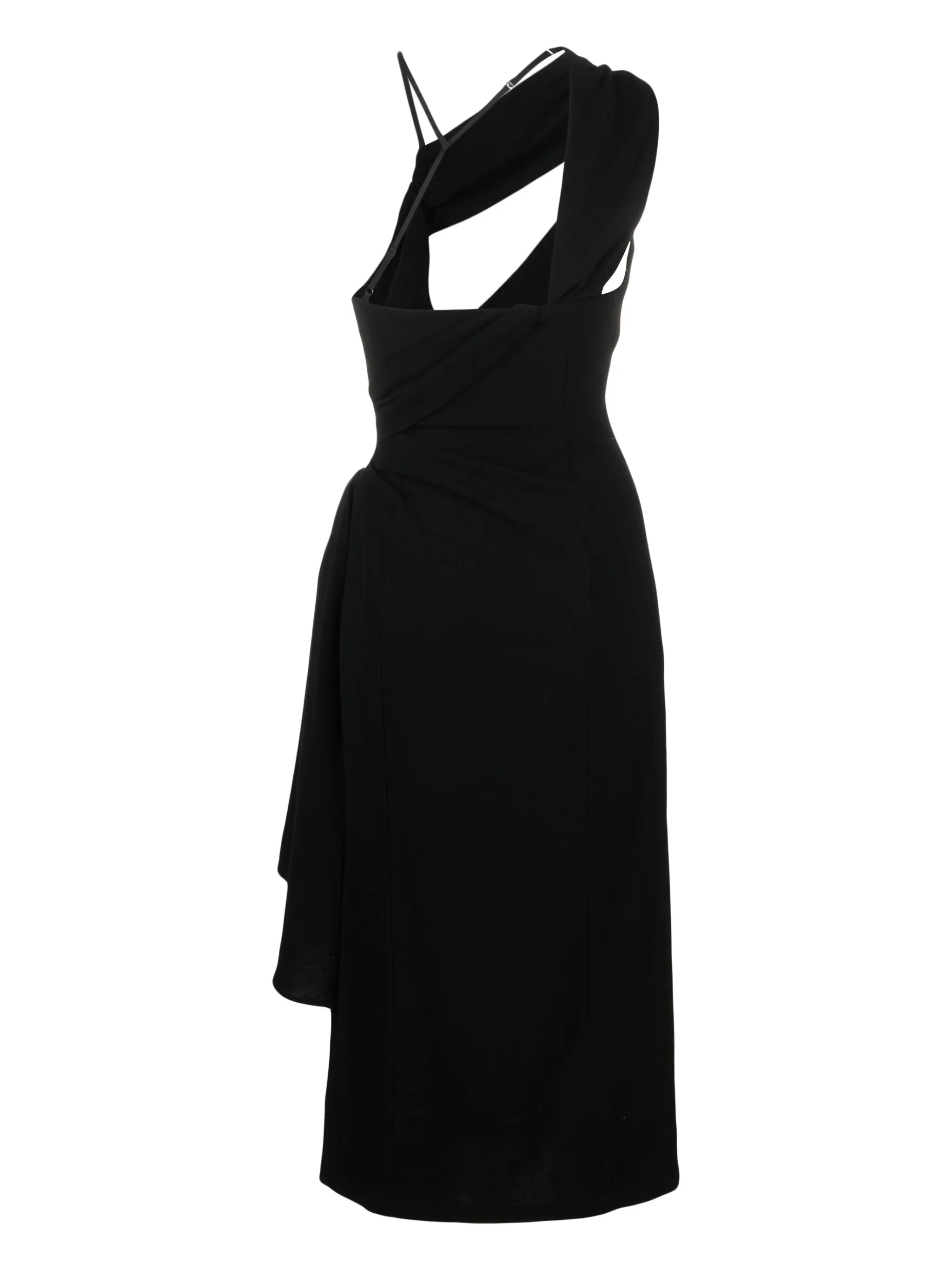 Abanada draped asymmetric dress