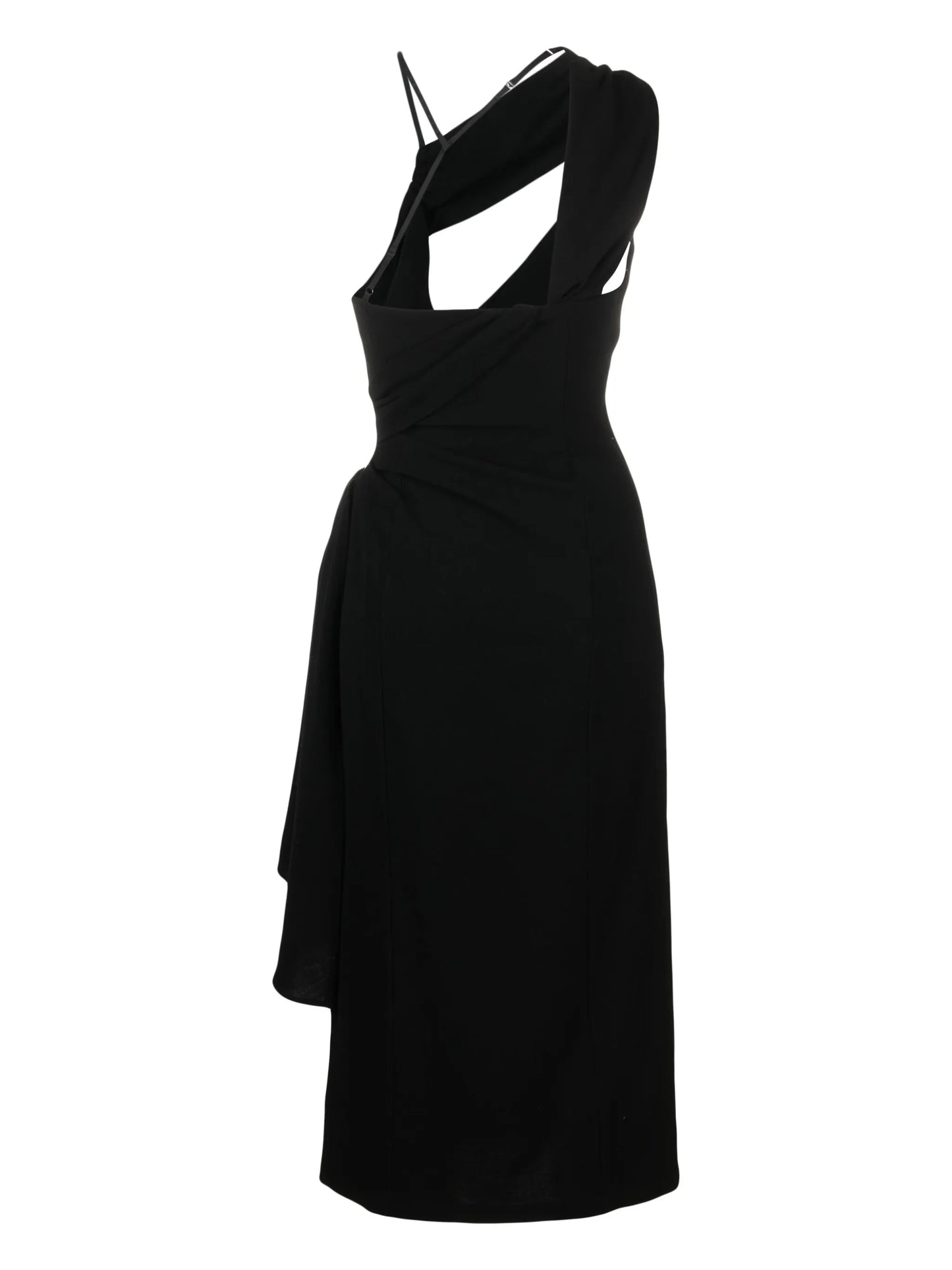 Abanada draped asymmetric dress