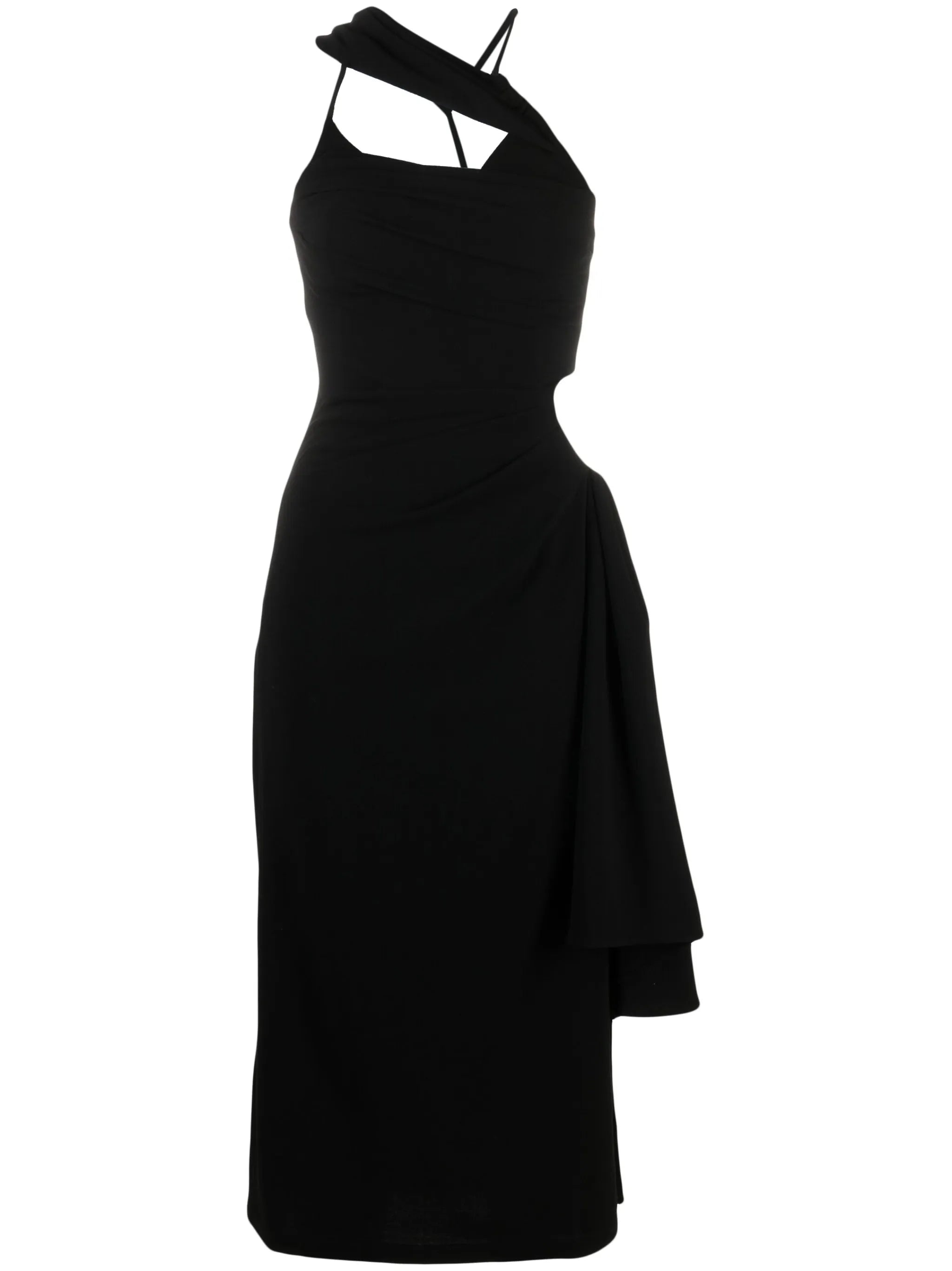 Abanada draped asymmetric dress