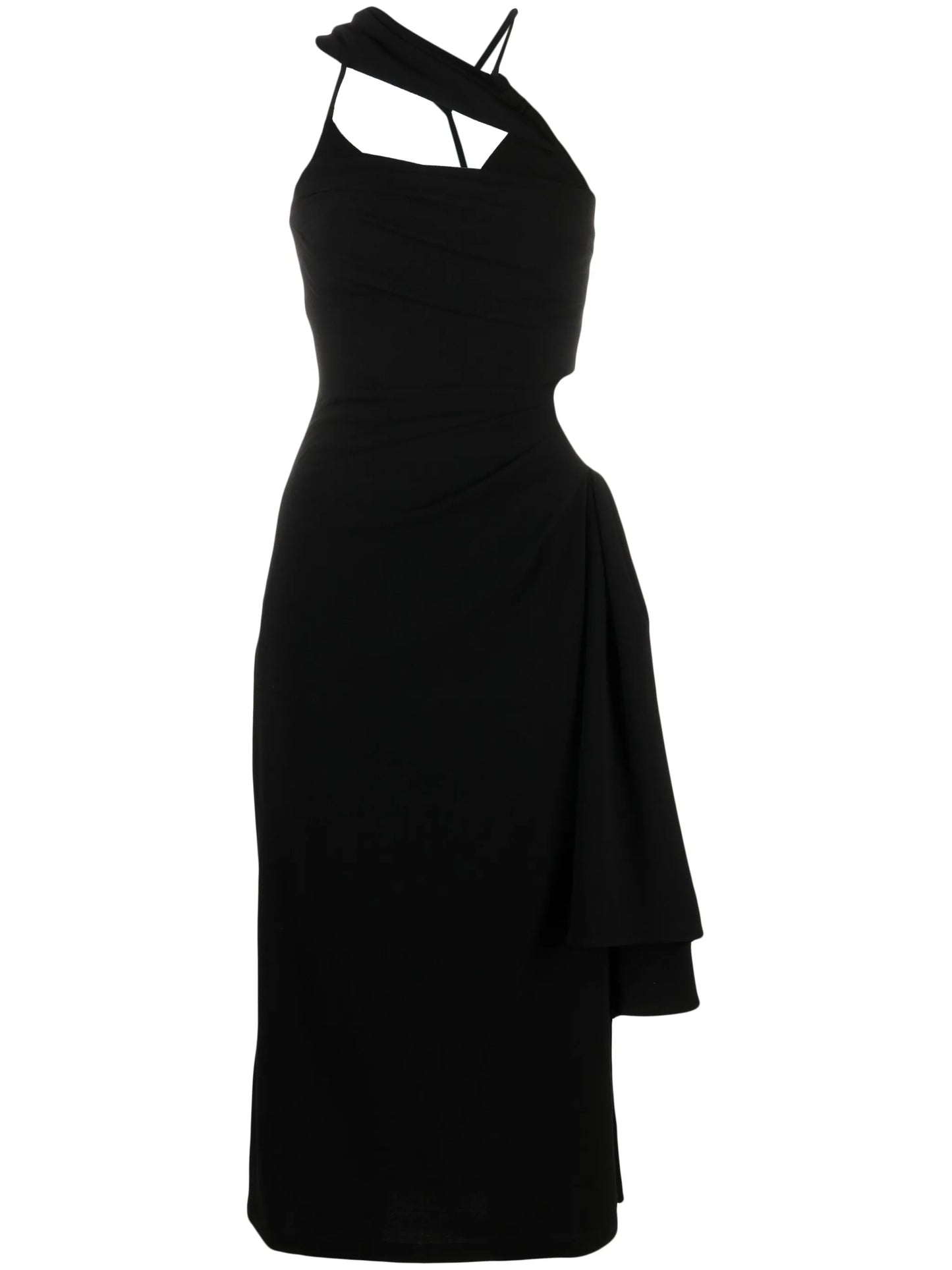 Abanada draped asymmetric dress